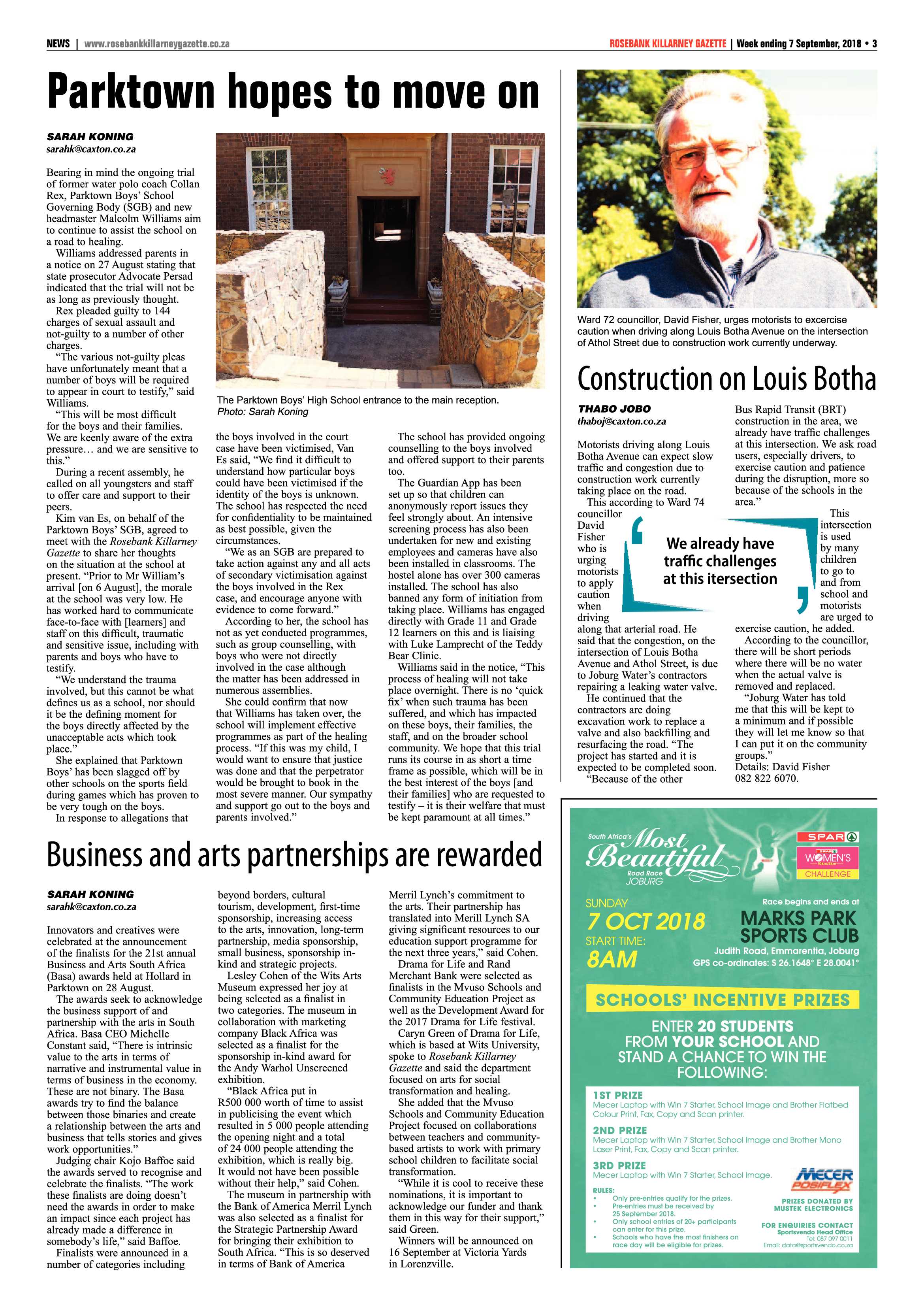 Rosebank Killarney Gazette 7 September, 2018 page 3