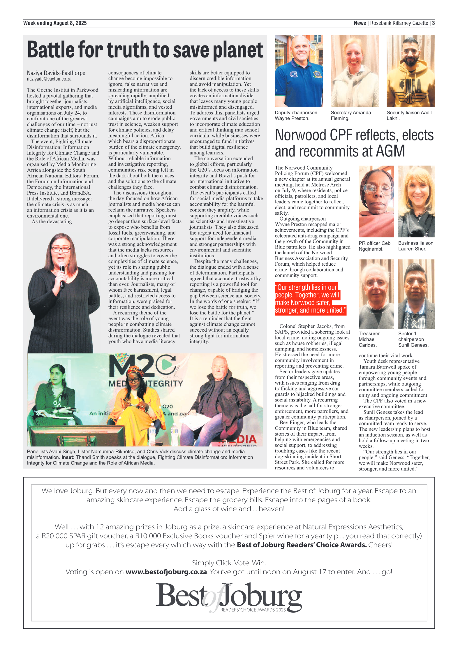 Rosebank Killarney Gazette 8 August 2025 page 3