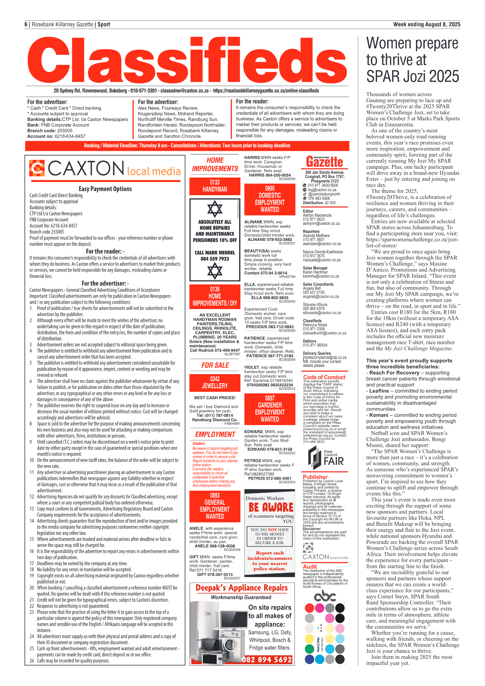 Rosebank Killarney Gazette 8 August 2025 page 6