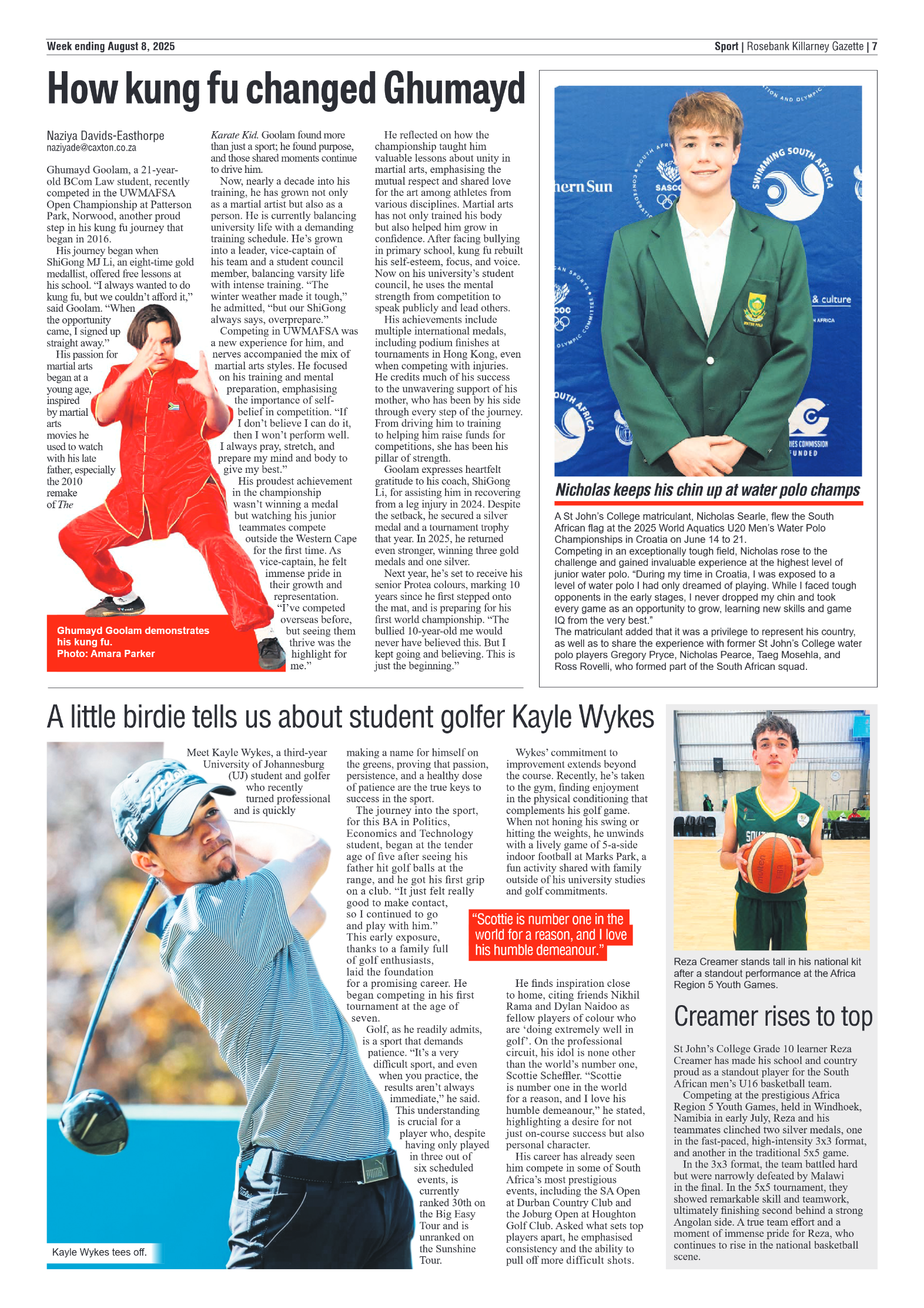 Rosebank Killarney Gazette 8 August 2025 page 7