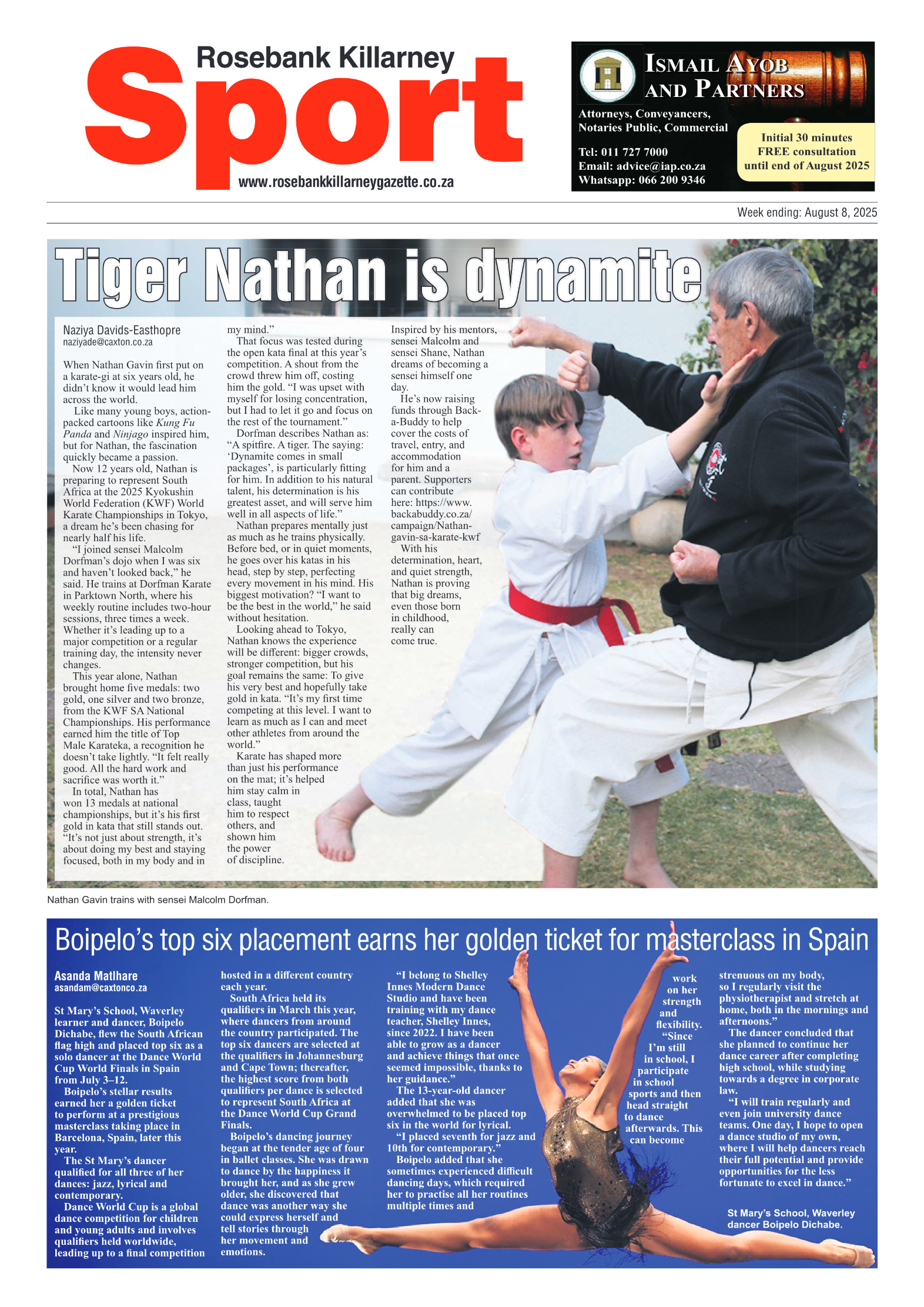 Rosebank Killarney Gazette 8 August 2025 page 8