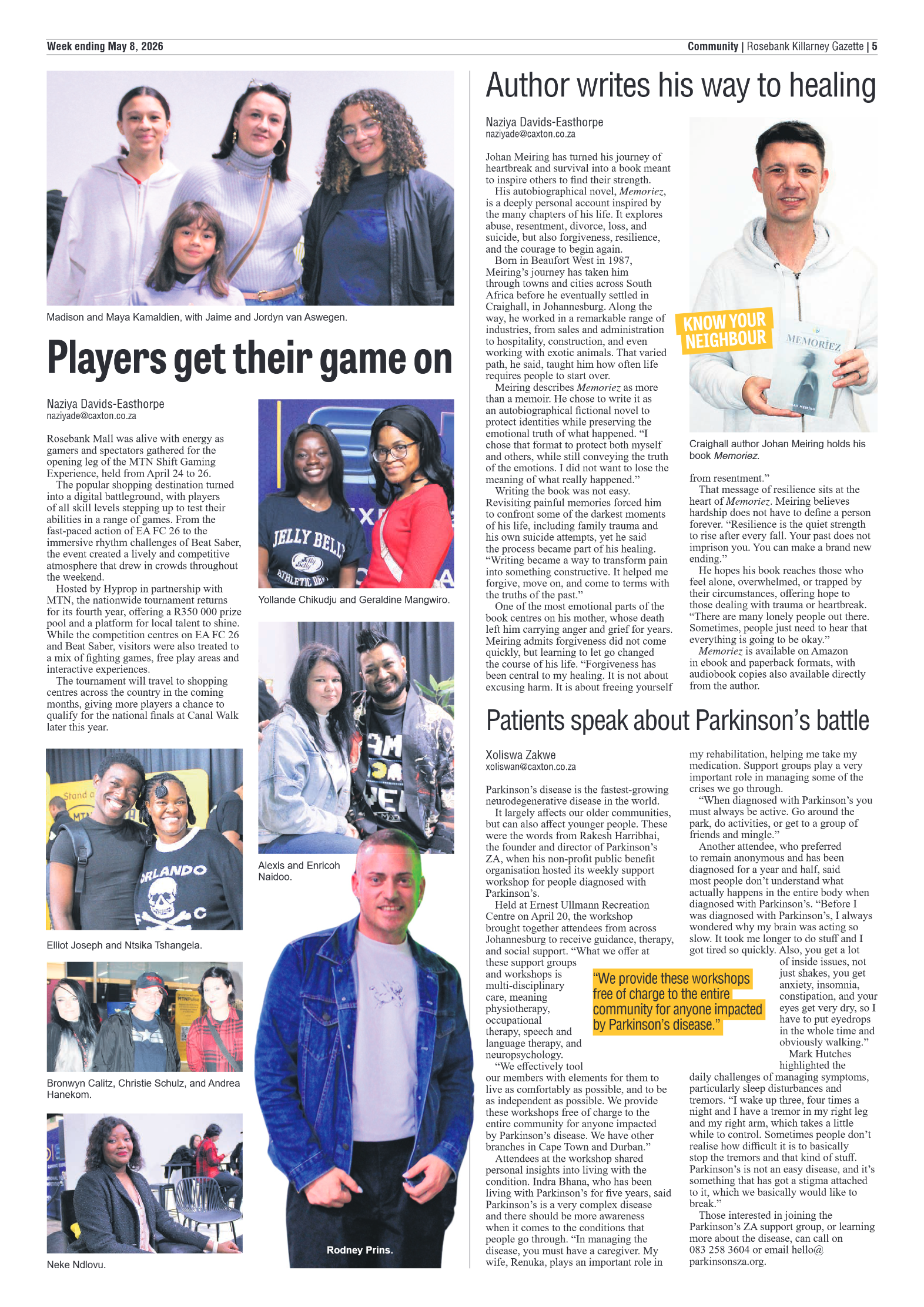 Rosebank Killarney Gazette 8 May 2026 page 5