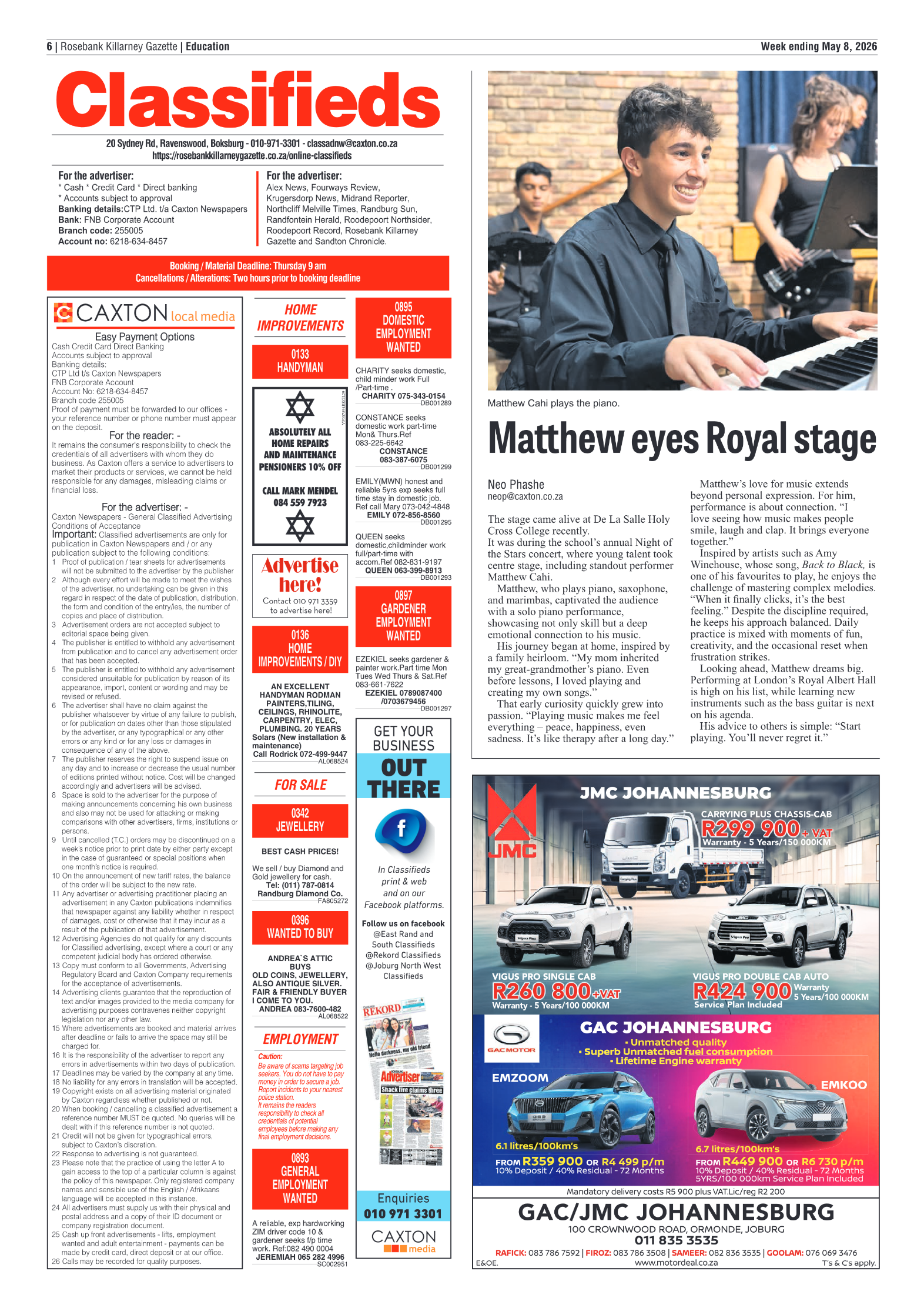 Rosebank Killarney Gazette 8 May 2026 page 6