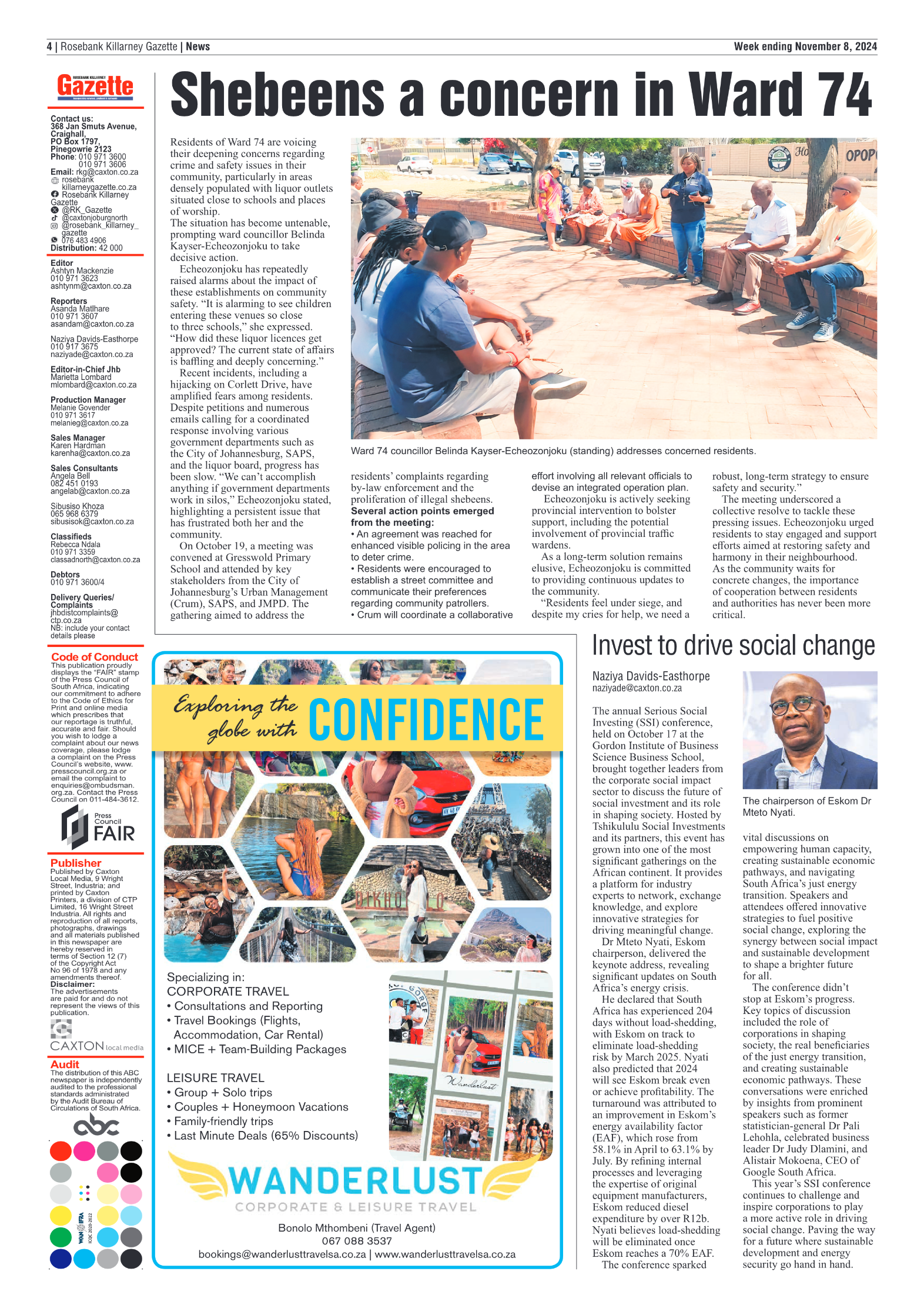 Rosebank Killarney Gazette 8 November 2024 page 4