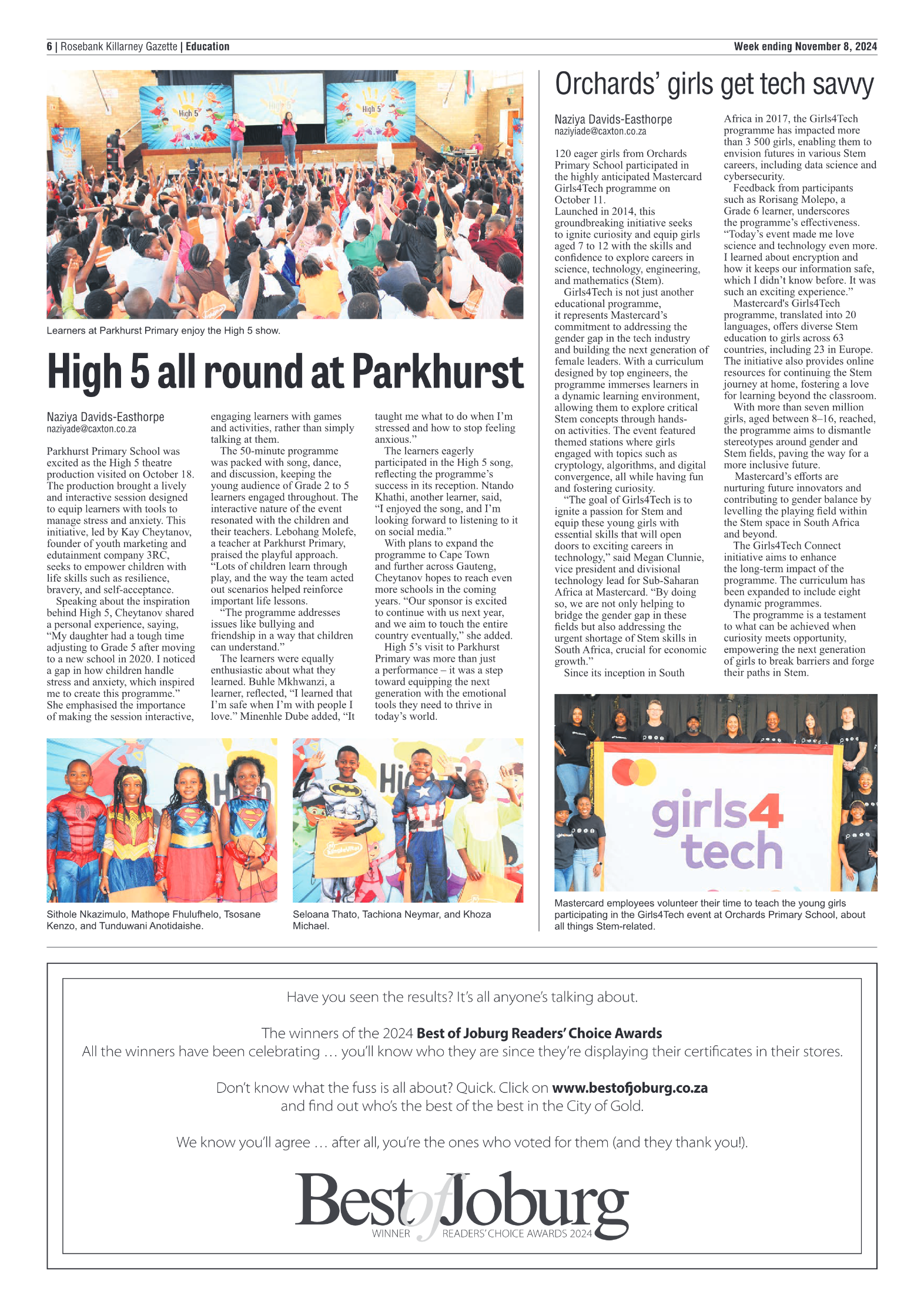 Rosebank Killarney Gazette 8 November 2024 page 6