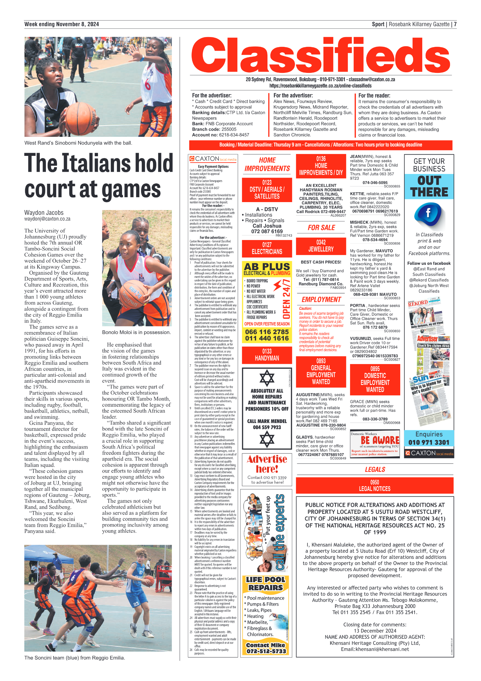 Rosebank Killarney Gazette 8 November 2024 page 7