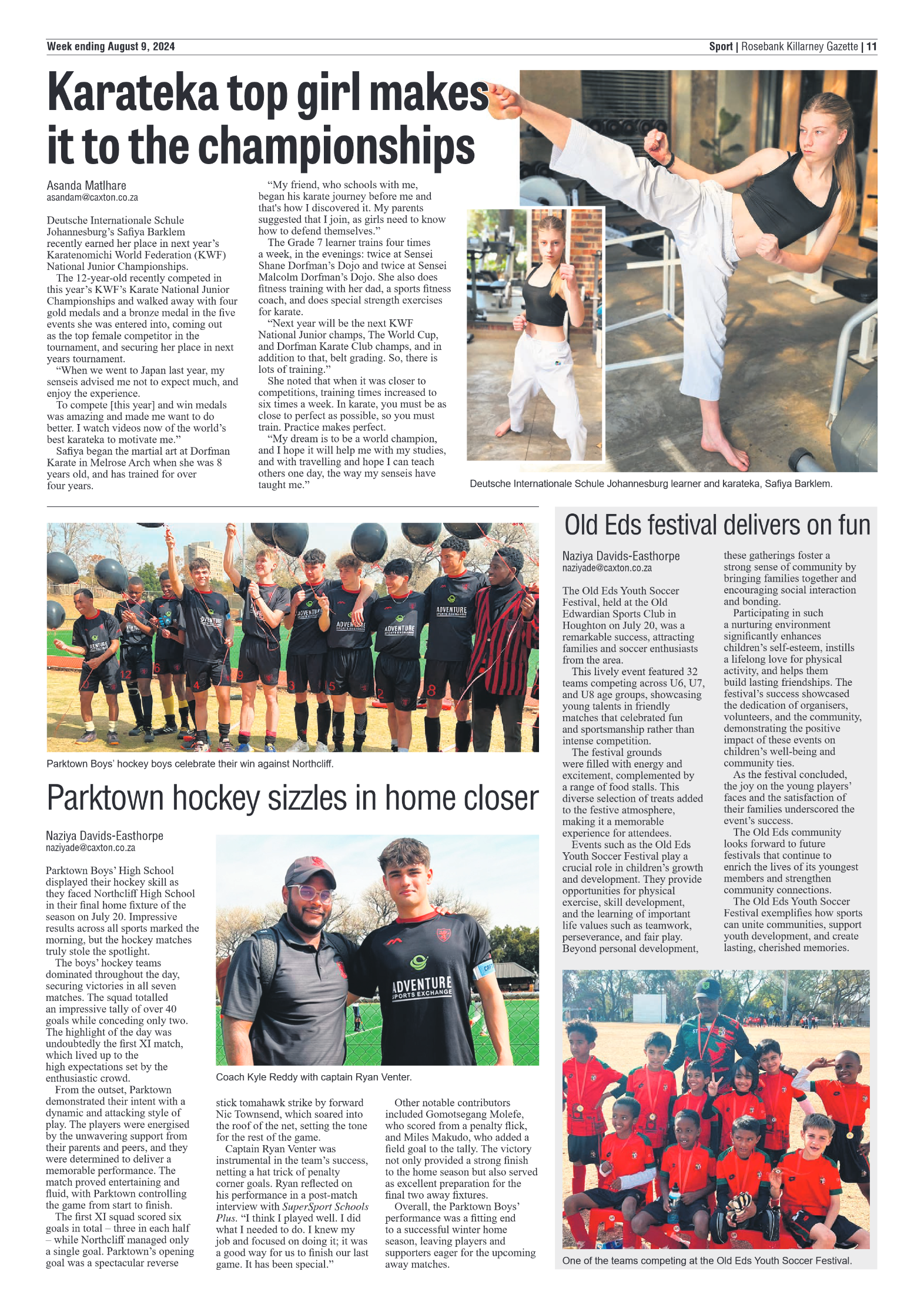 Rosebank Killarney Gazette 9 August 2024 page 11