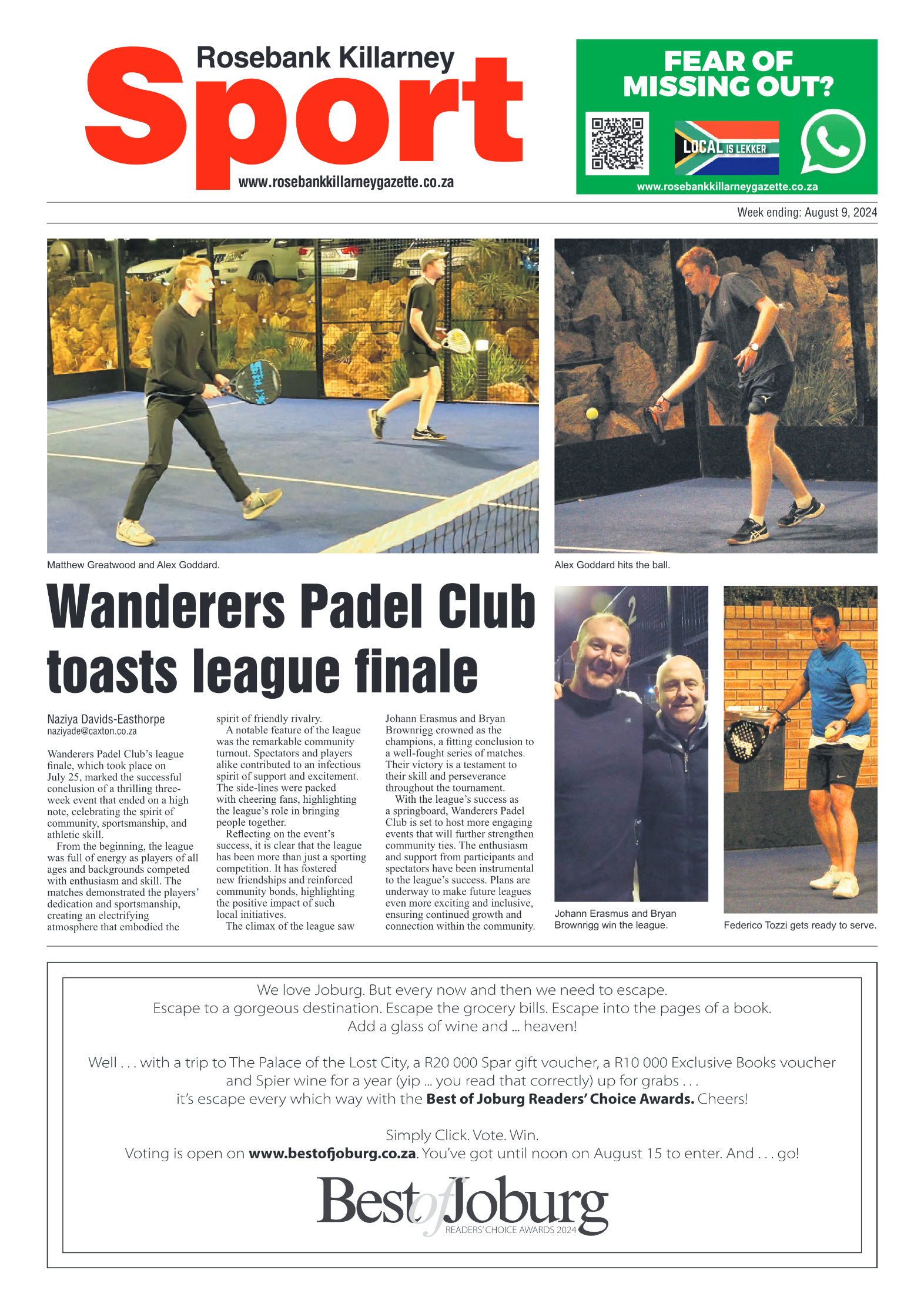 Rosebank Killarney Gazette 9 August 2024 page 12