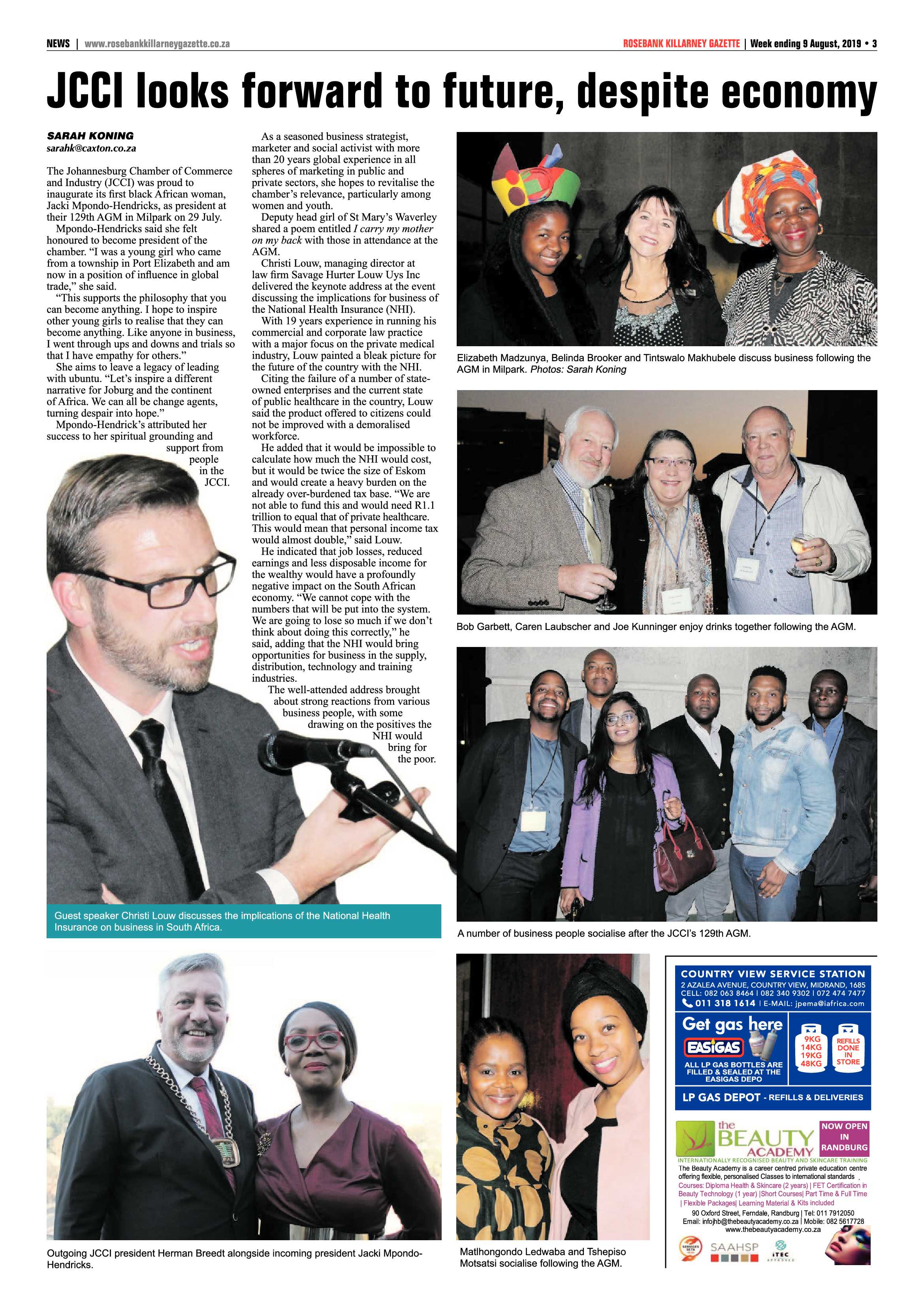 Rosebank Killarney Gazette 9 August, 2019 page 3