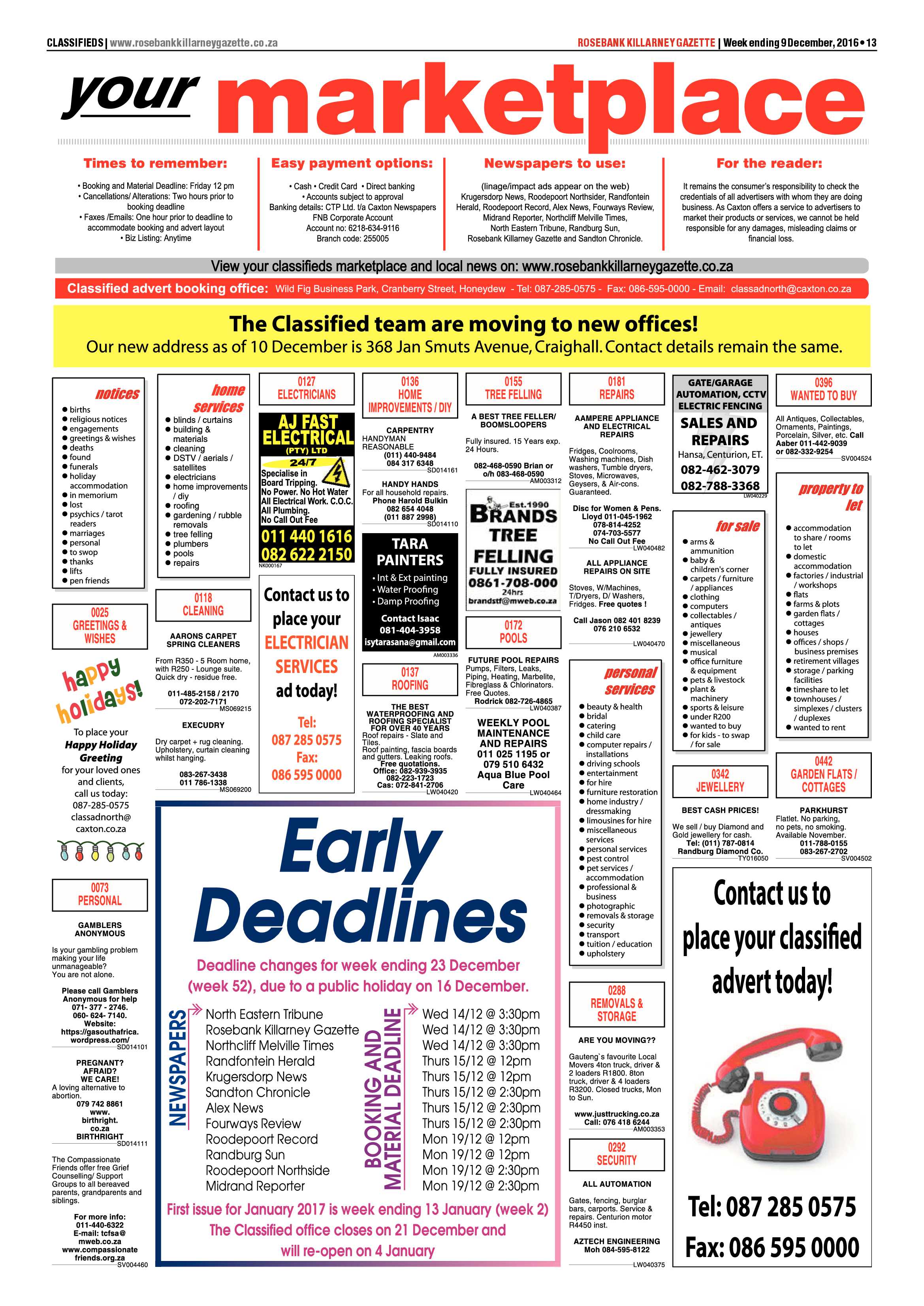 Rosebank Killarney Gazette 9 December 2016 page 13