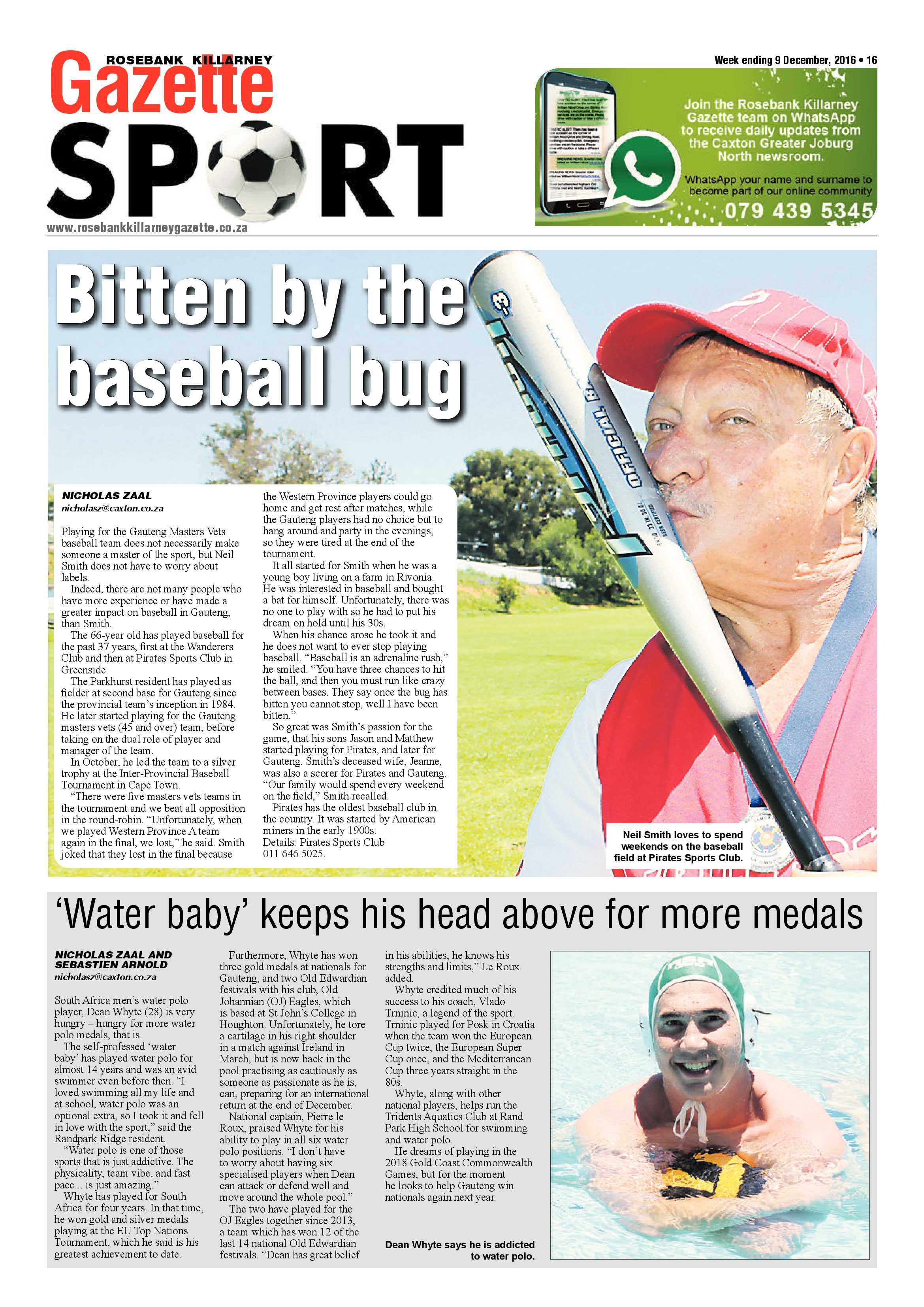 Rosebank Killarney Gazette 9 December 2016 page 16
