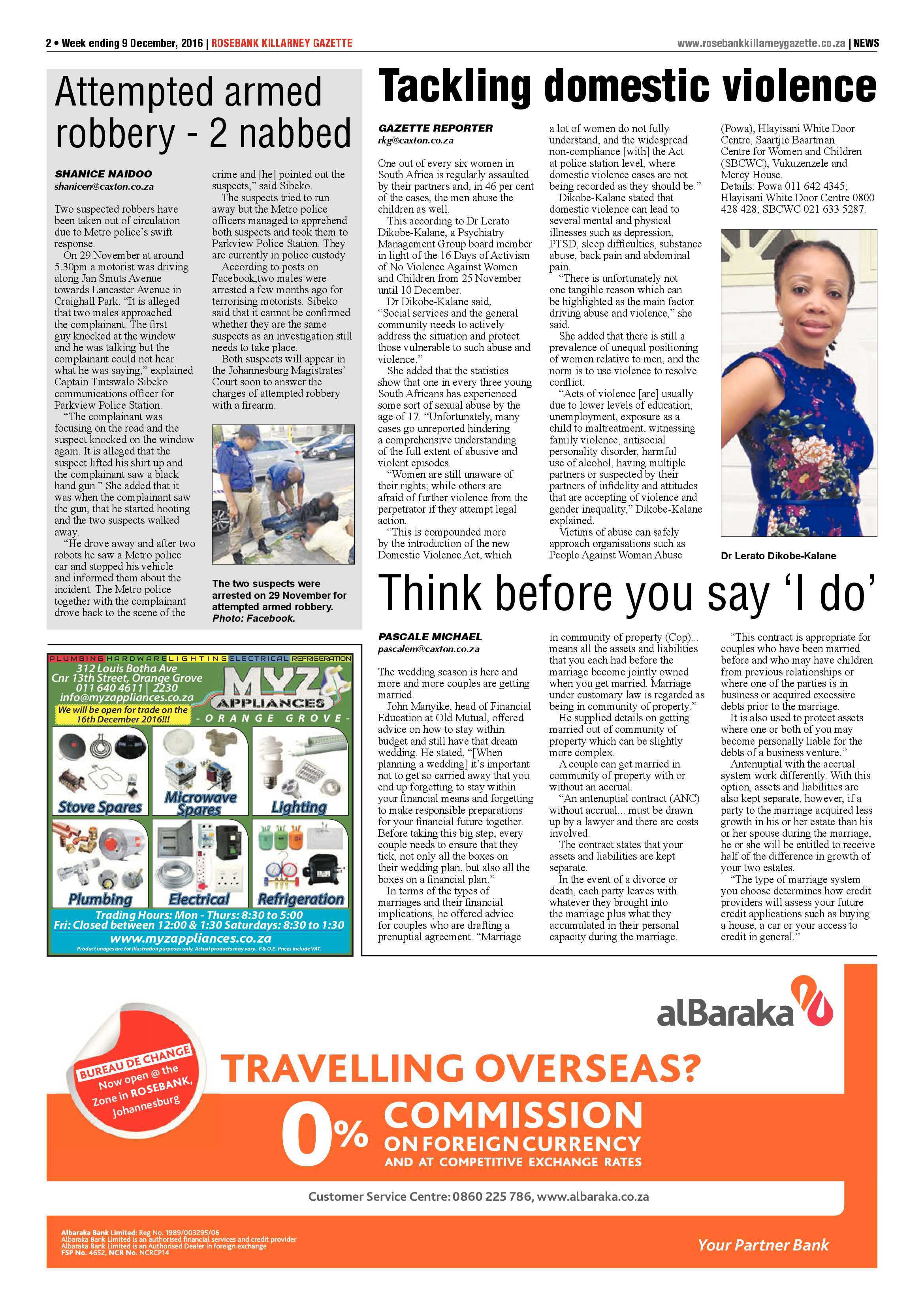 Rosebank Killarney Gazette 9 December 2016 page 2