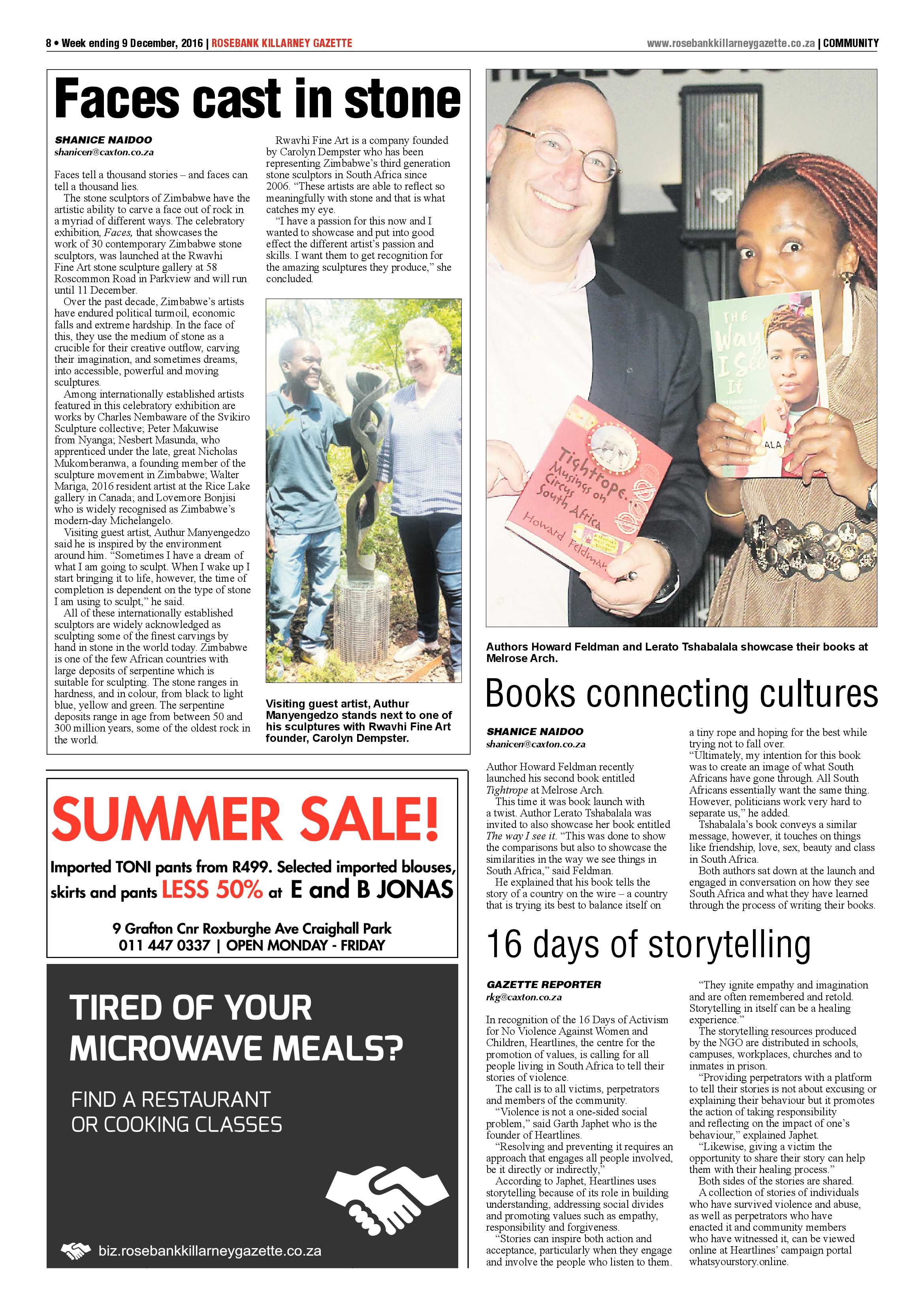 Rosebank Killarney Gazette 9 December 2016 page 8
