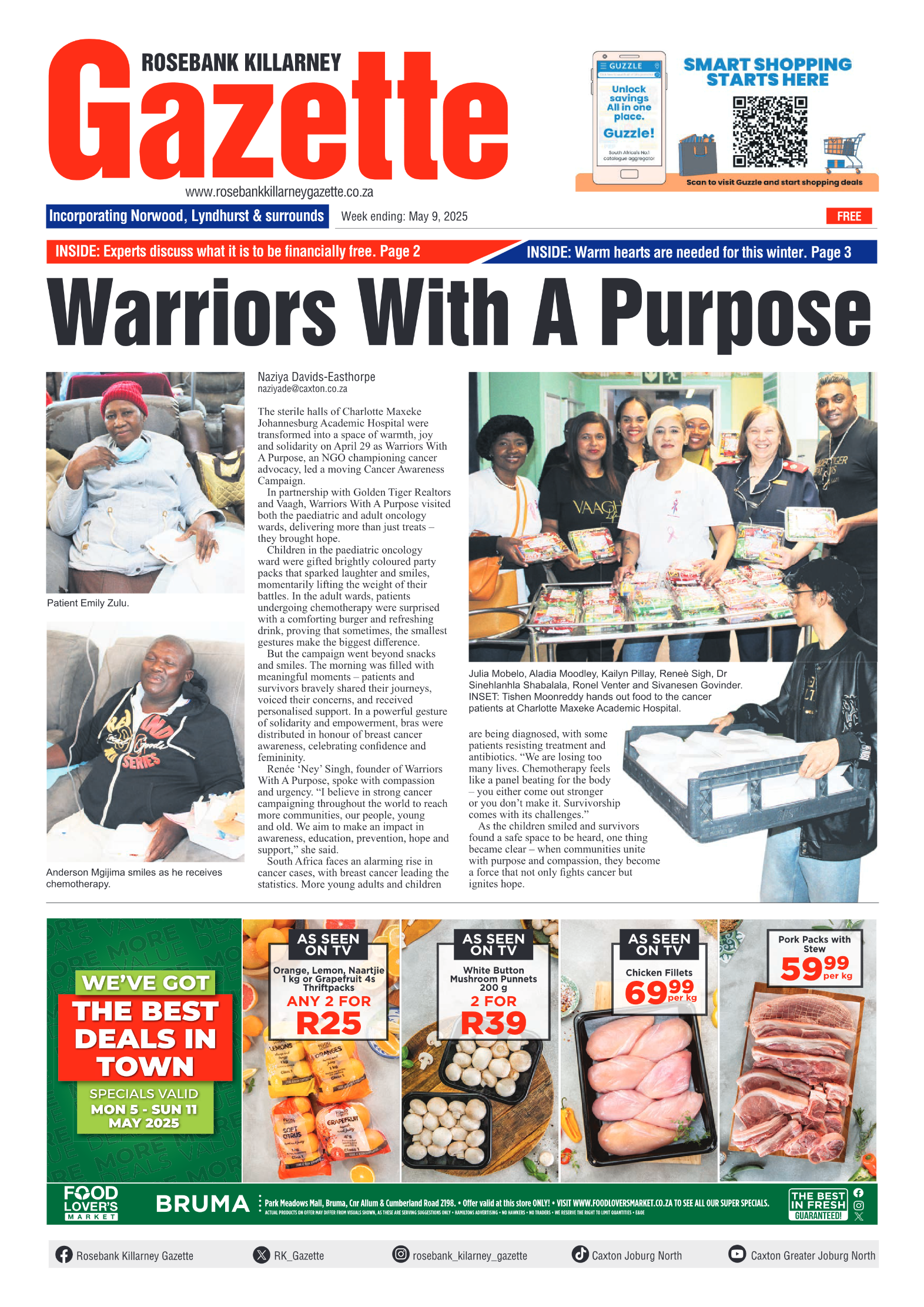 Rosebank Killarney Gazette 9 May 2025 page 1