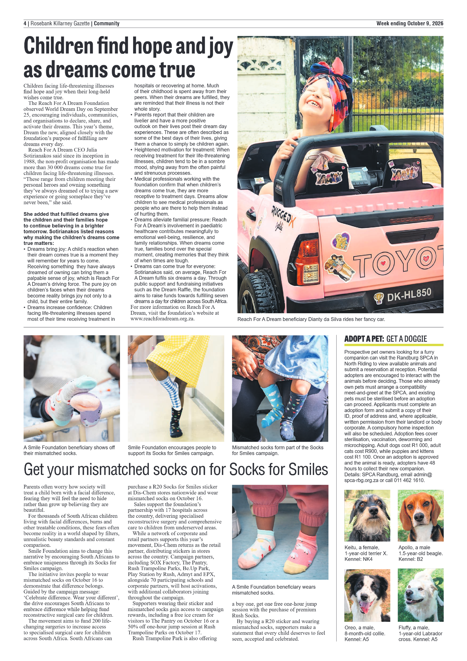 Rosebank Killarney Gazette 9 October 2026 page 4