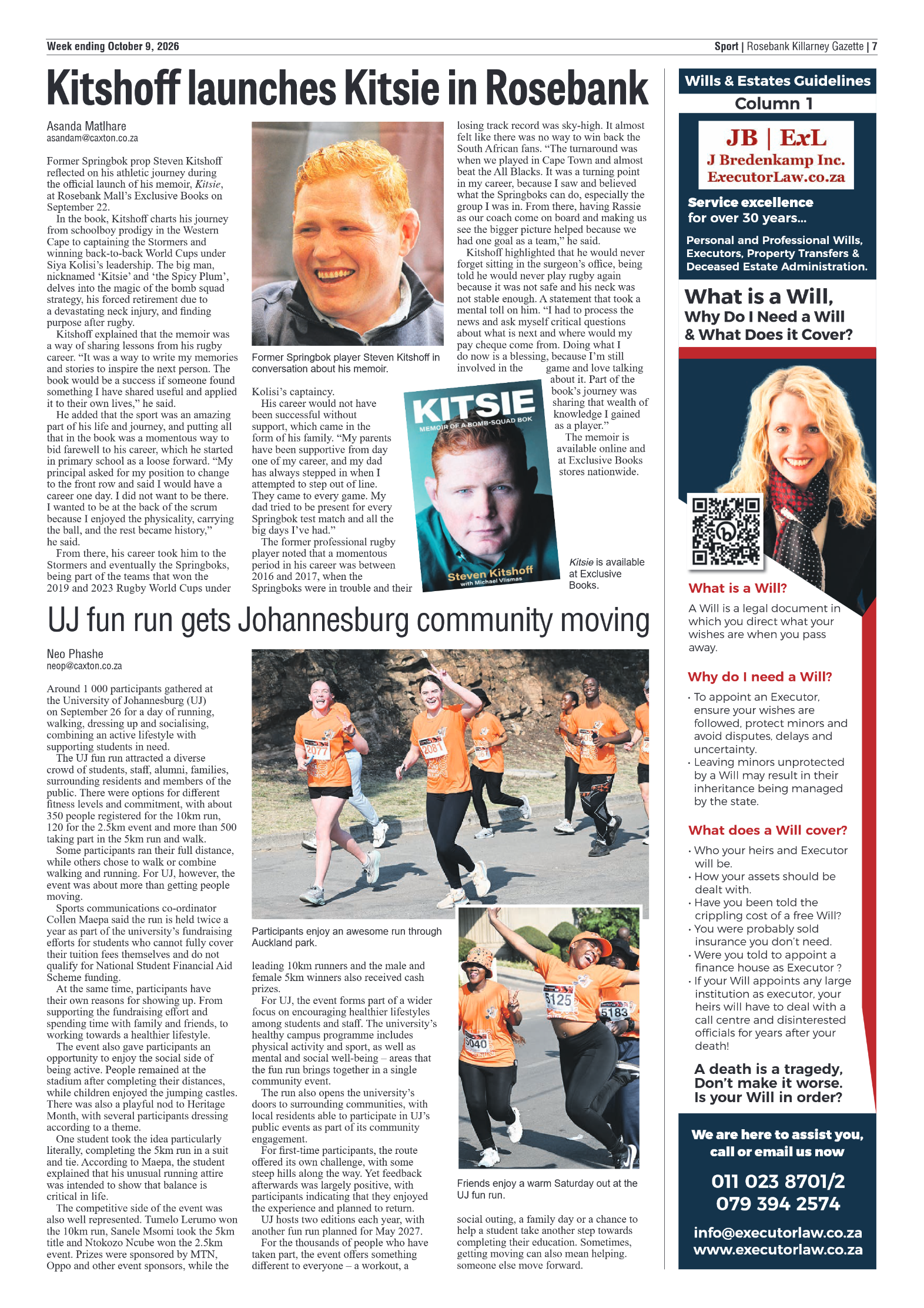 Rosebank Killarney Gazette 9 October 2026 page 7