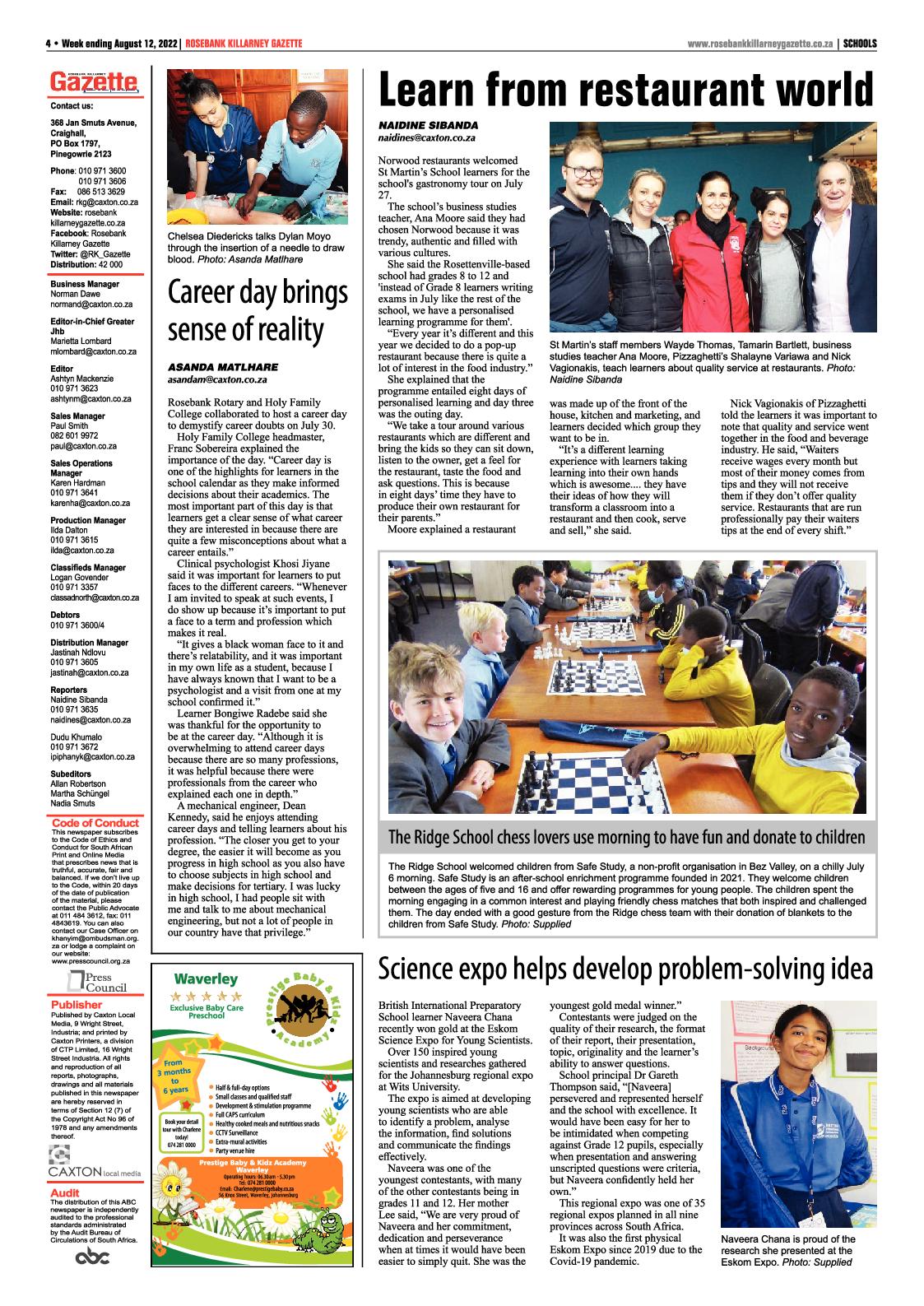 Rosebank Killarney Gazette August 12 2022 page 4