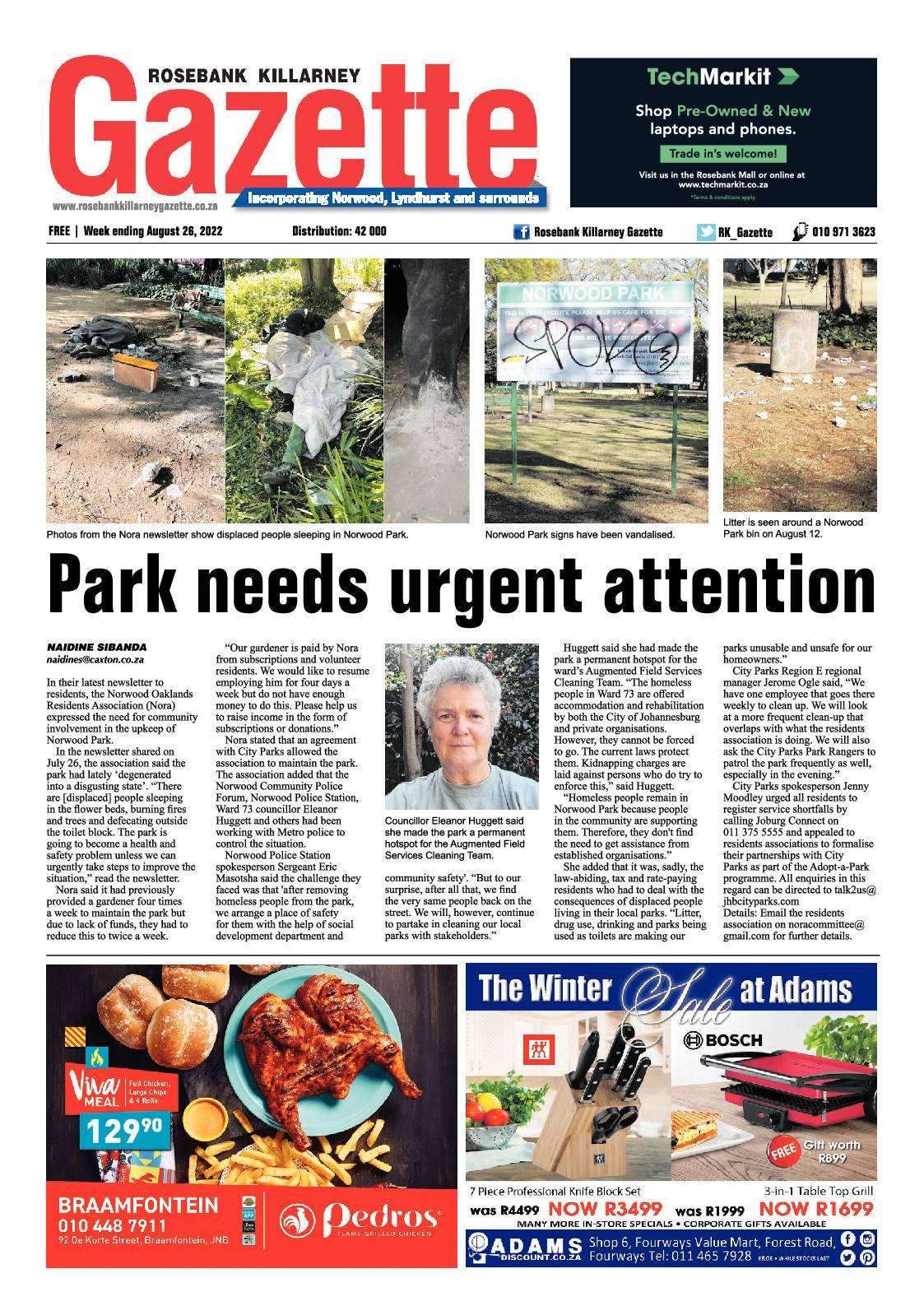 Rosebank Killarney Gazette August 26 2022 page 1