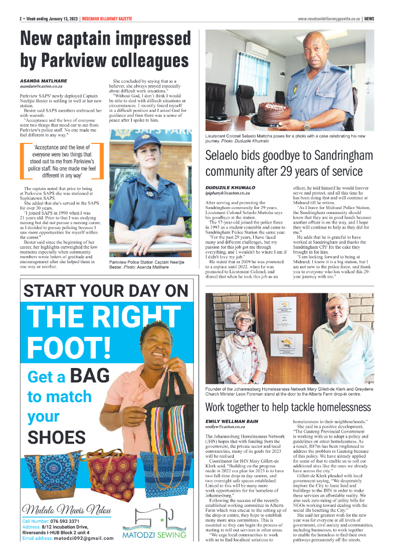 Rosebank Killarney Gazette Jan 13 2023 page 2