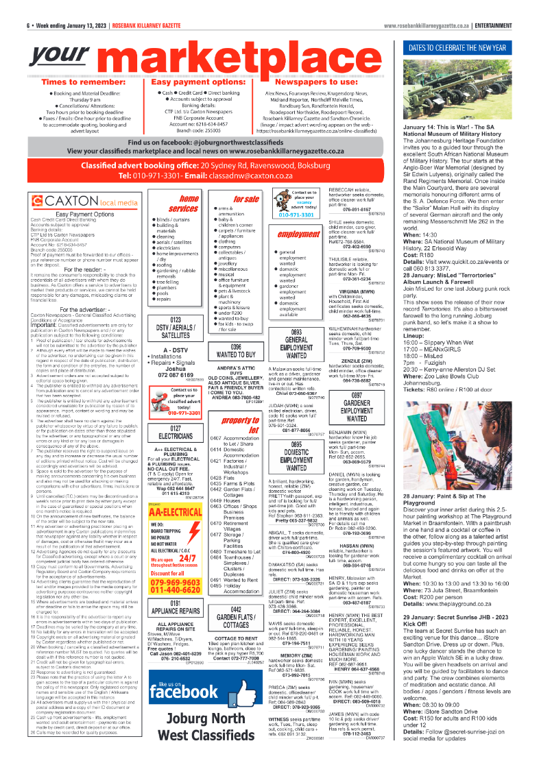 Rosebank Killarney Gazette Jan 13 2023 page 6