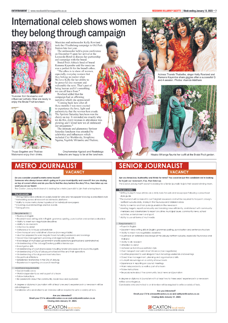 Rosebank Killarney Gazette Jan 13 2023 page 7