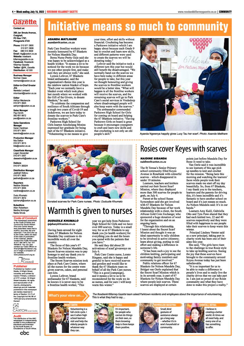 Rosebank Killarney Gazette July 15 2022 page 4