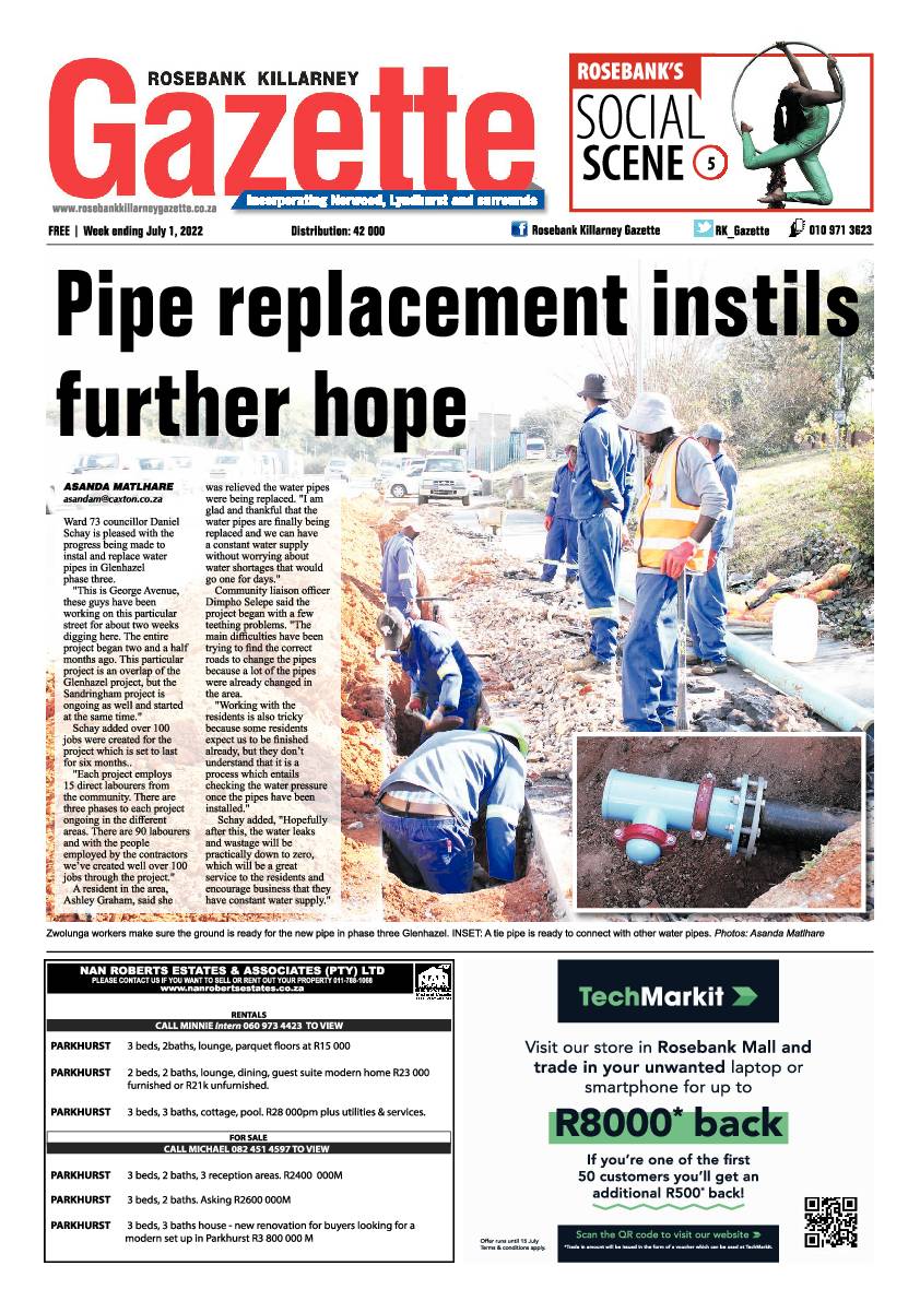 Rosebank Killarney Gazette July 1 2022 page 1