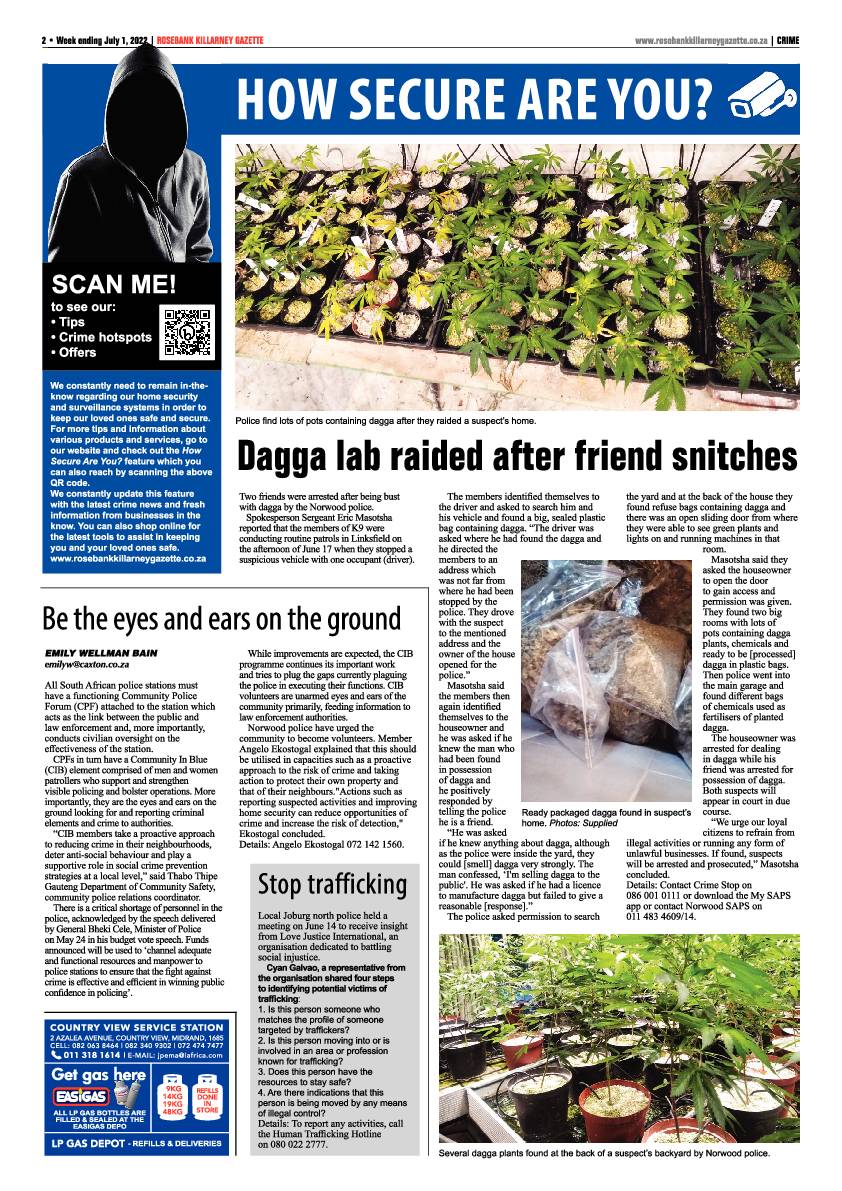 Rosebank Killarney Gazette July 1 2022 page 2
