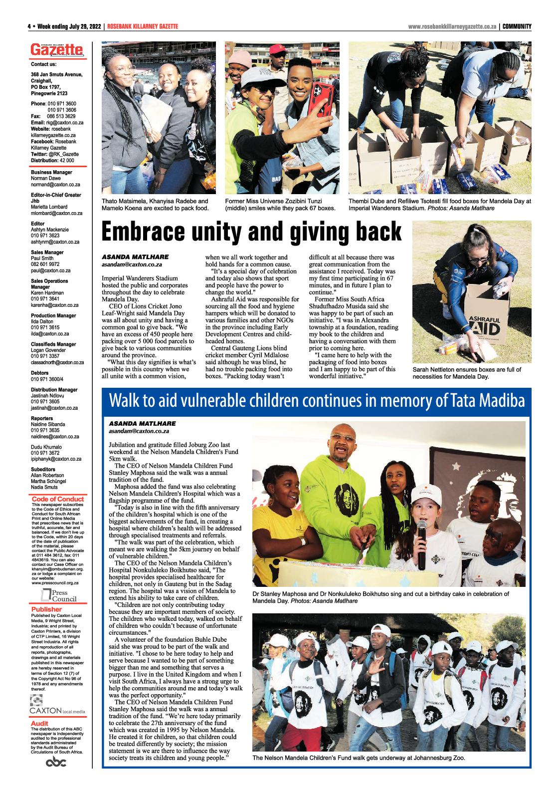 Rosebank Killarney Gazette July 29 2022 page 4