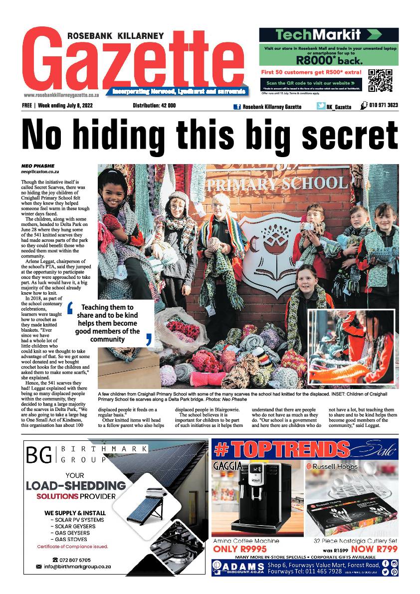 Rosebank Killarney Gazette July 8 2022 page 1