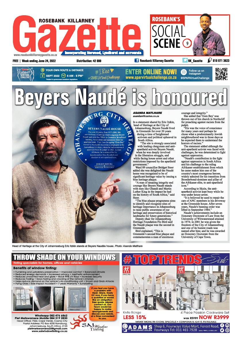 Rosebank Killarney Gazette June 24 2022 page 1