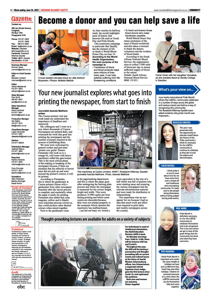 Rosebank Killarney Gazette June 24 2022 page 4