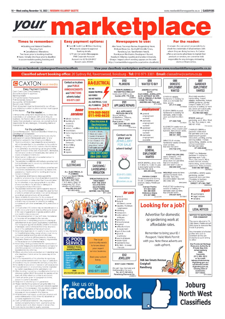 Rosebank Killarney Gazette Nov 18 2022 page 10
