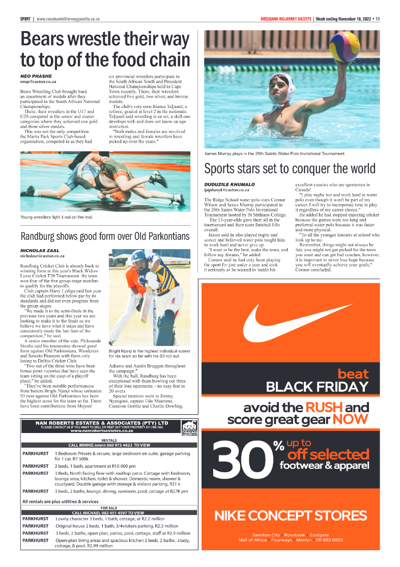 Rosebank Killarney Gazette Nov 18 2022 page 11