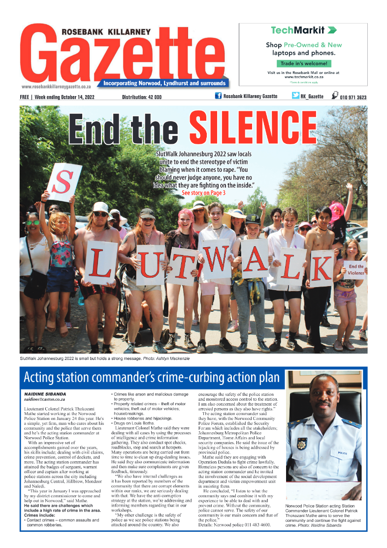 Rosebank Killarney Gazette Oct 14 2022 page 1