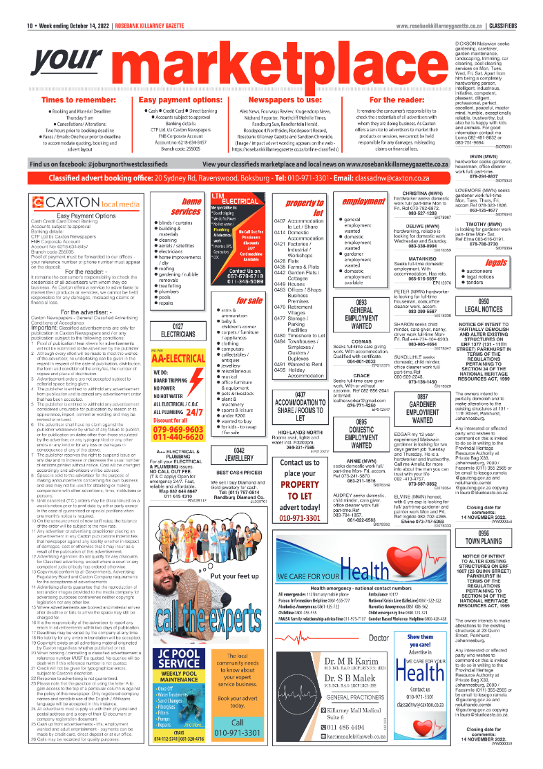 Rosebank Killarney Gazette Oct 14 2022 page 10