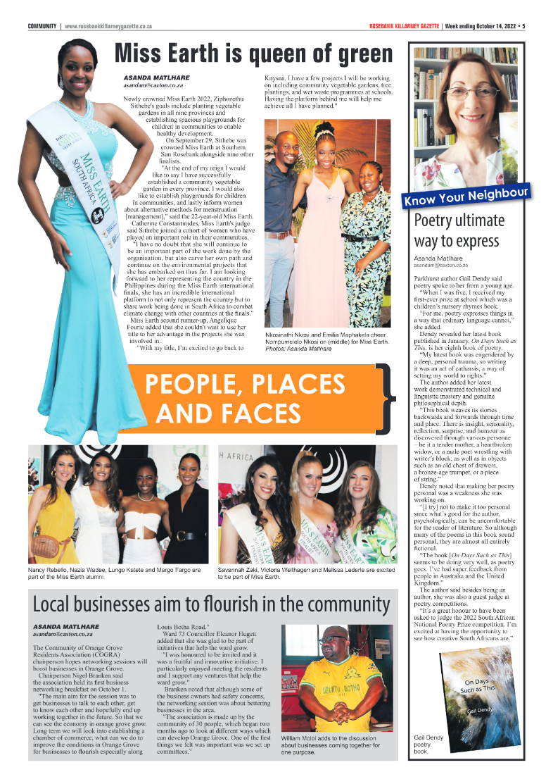 Rosebank Killarney Gazette Oct 14 2022 page 5