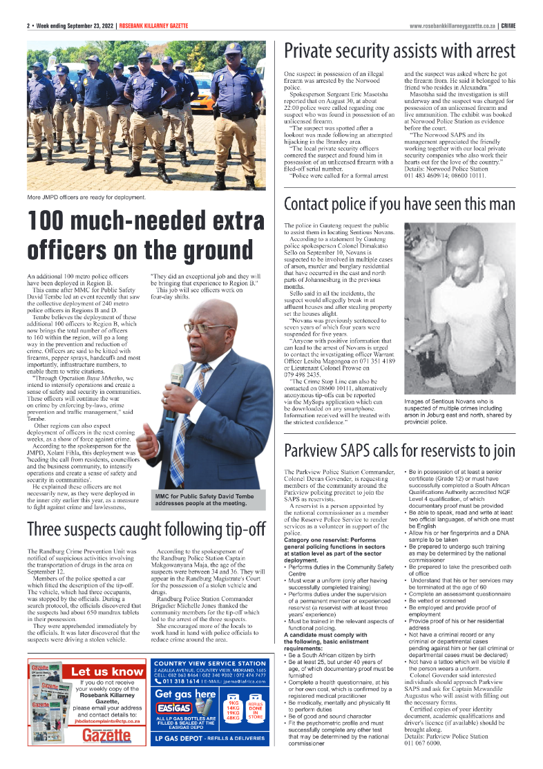 Rosebank Killarney Gazette September 23 2022 page 2