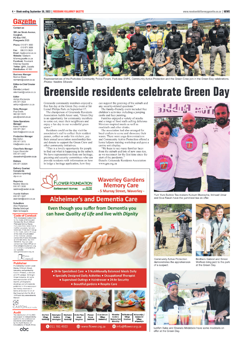 Rosebank Killarney Gazette September 30 2022 page 4