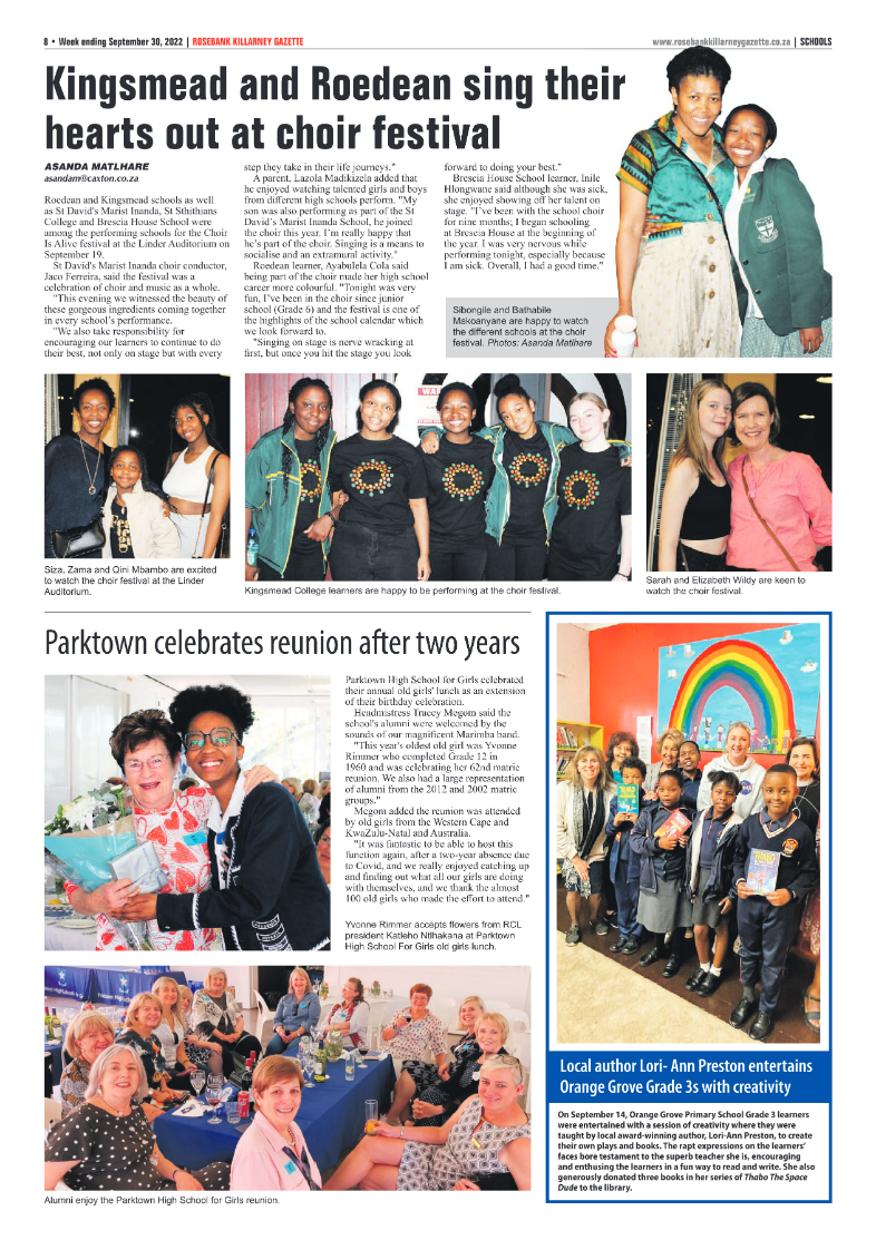 Rosebank Killarney Gazette September 30 2022 page 8