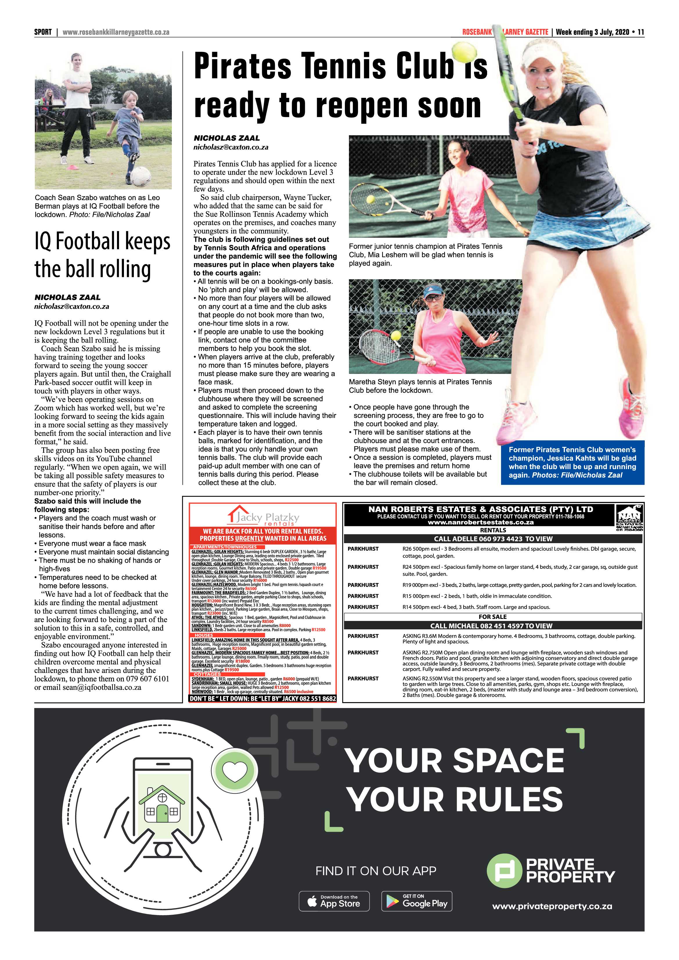 Rosebank Killarney Gazette 03 July 2020 page 11
