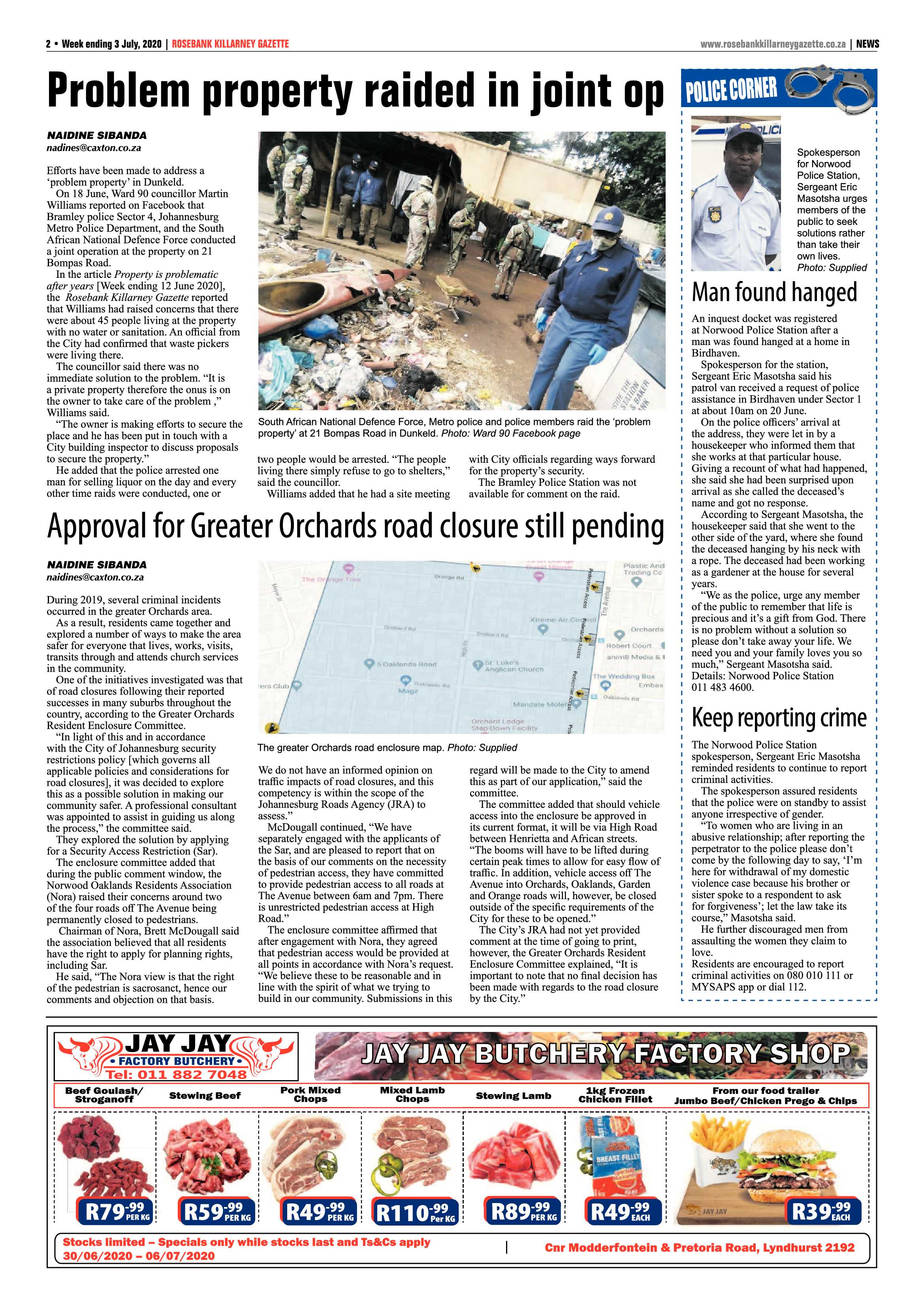 Rosebank Killarney Gazette 03 July 2020 page 2