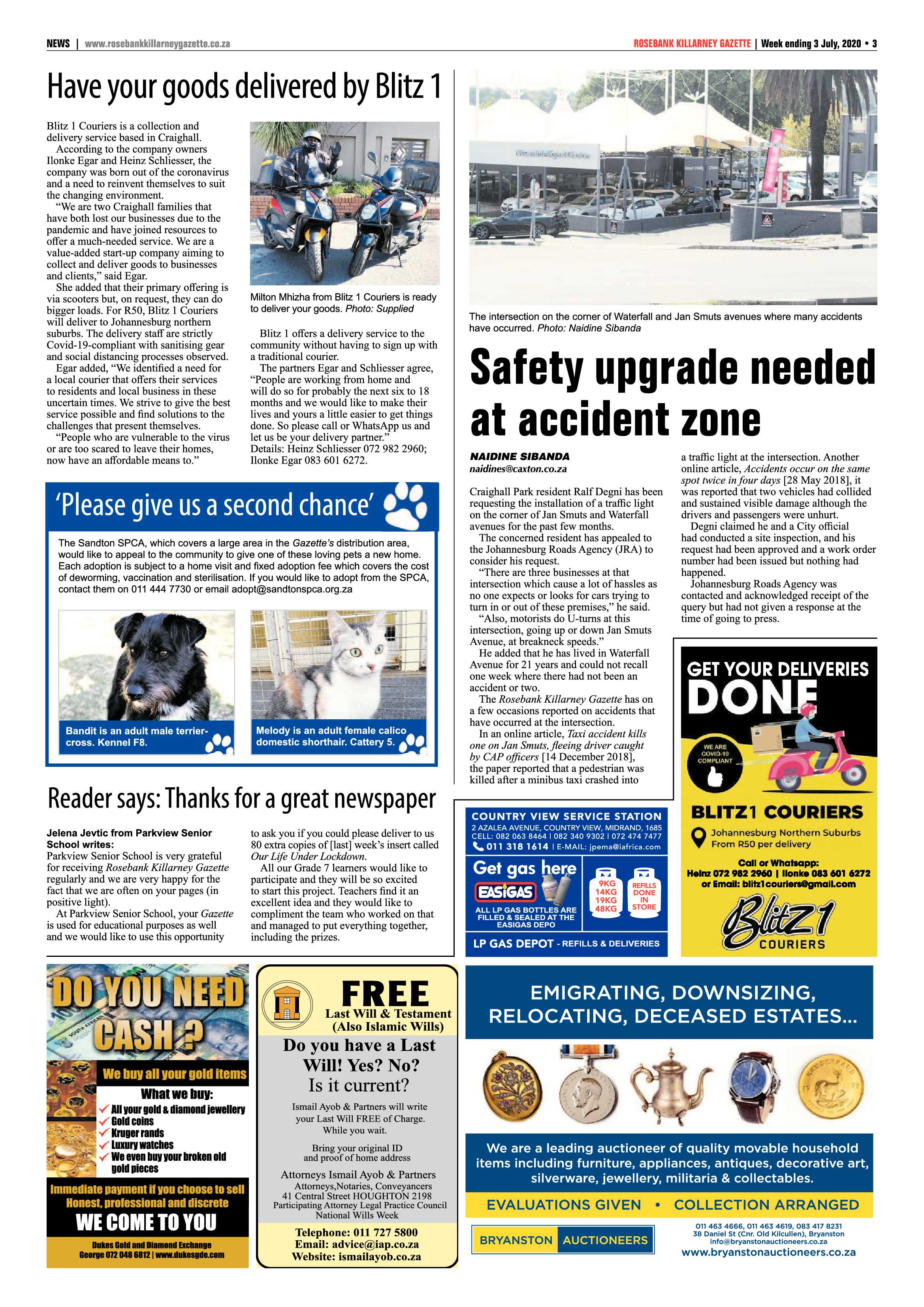 Rosebank Killarney Gazette 03 July 2020 page 3