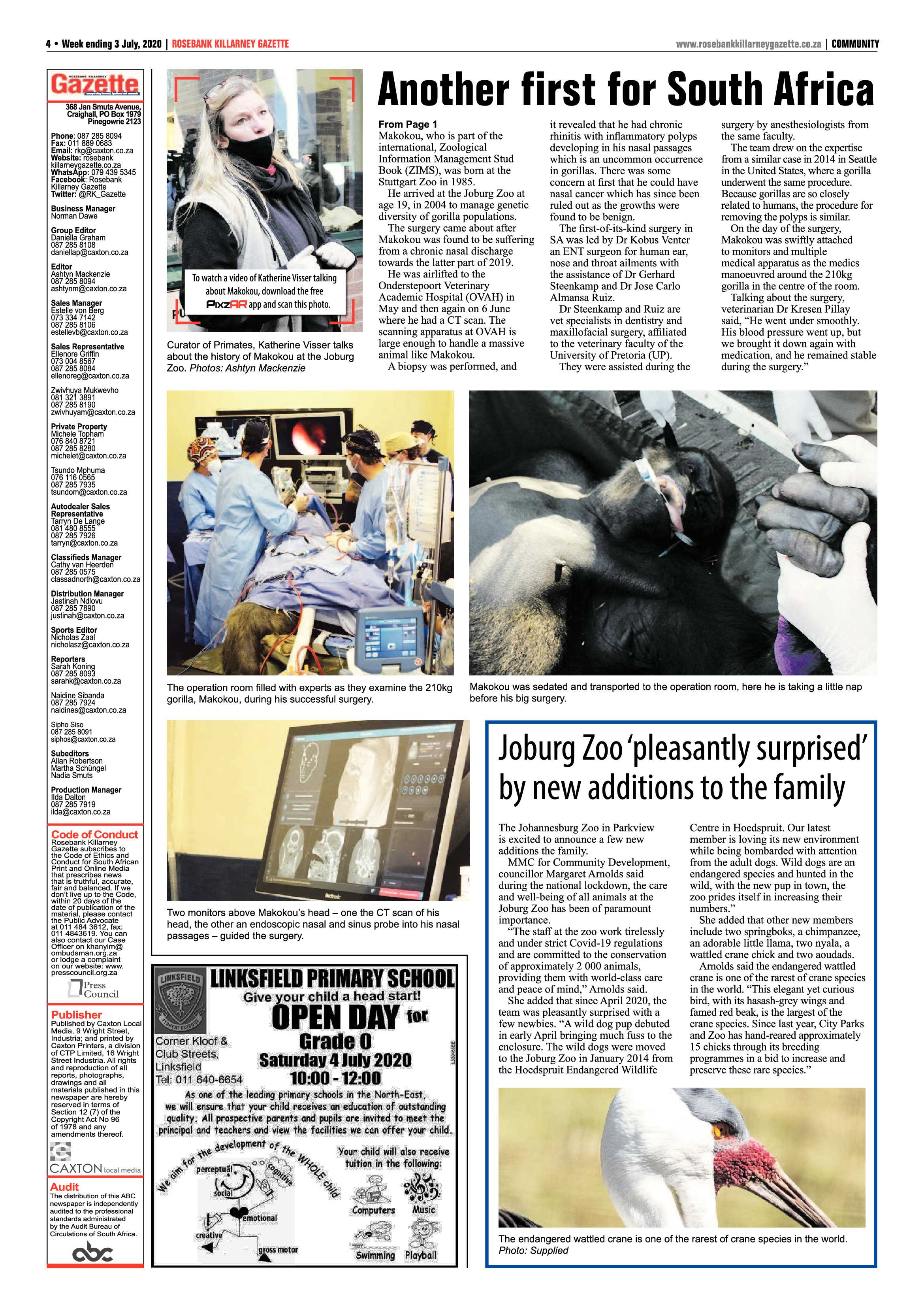 Rosebank Killarney Gazette 03 July 2020 page 4