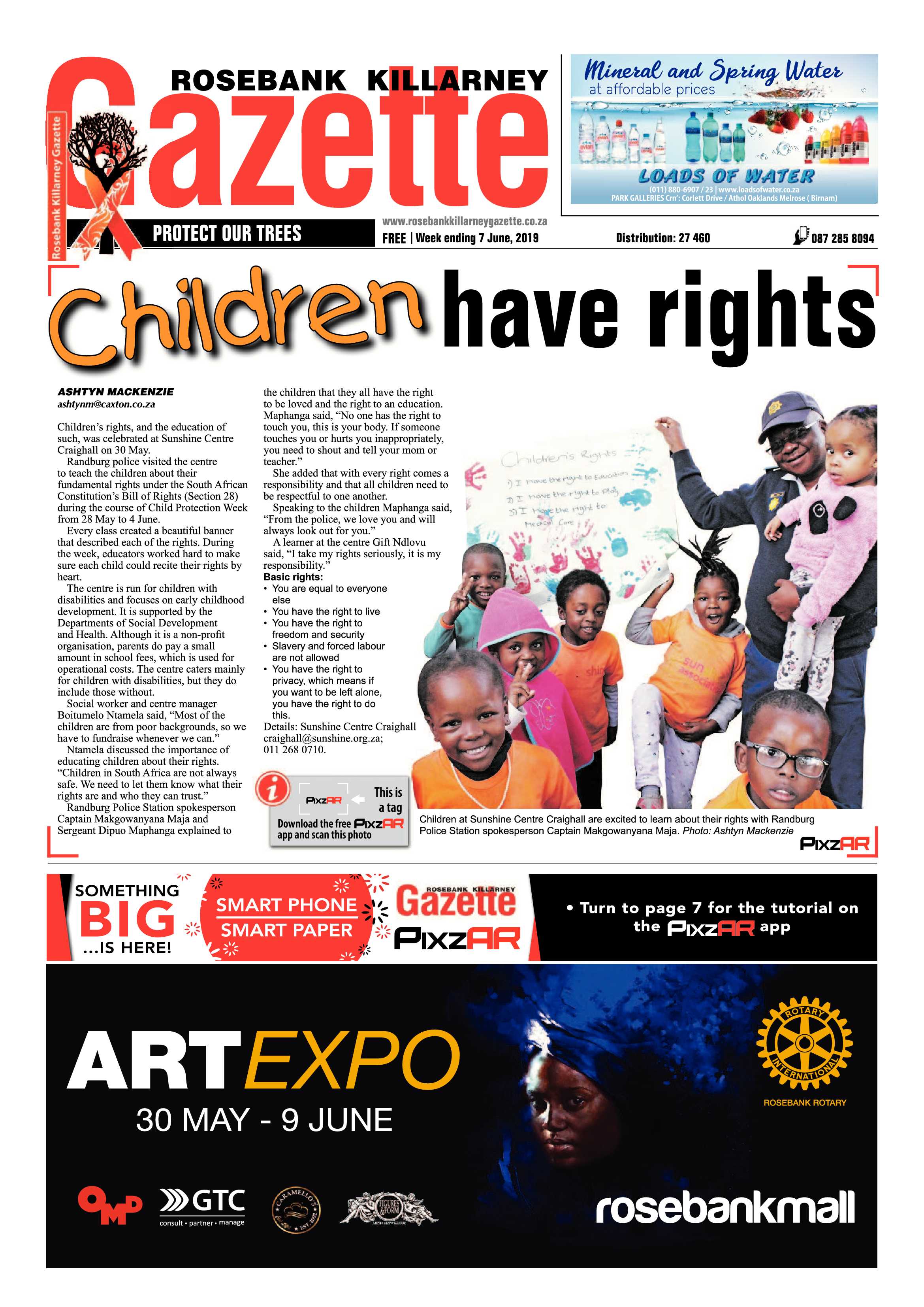 Rosebank killarney Gazette 7 June, 2019 page 1
