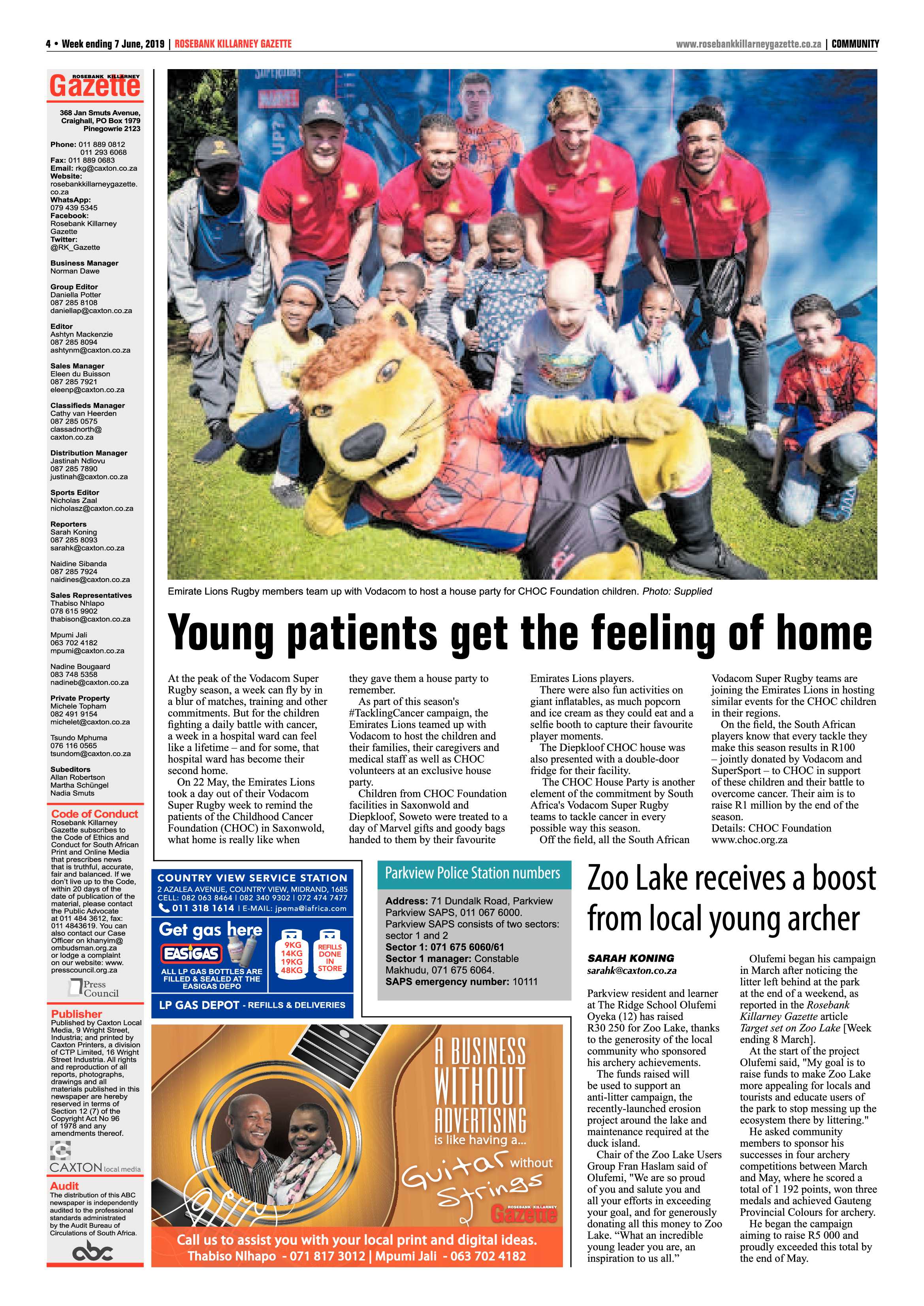 Rosebank killarney Gazette 7 June, 2019 page 4