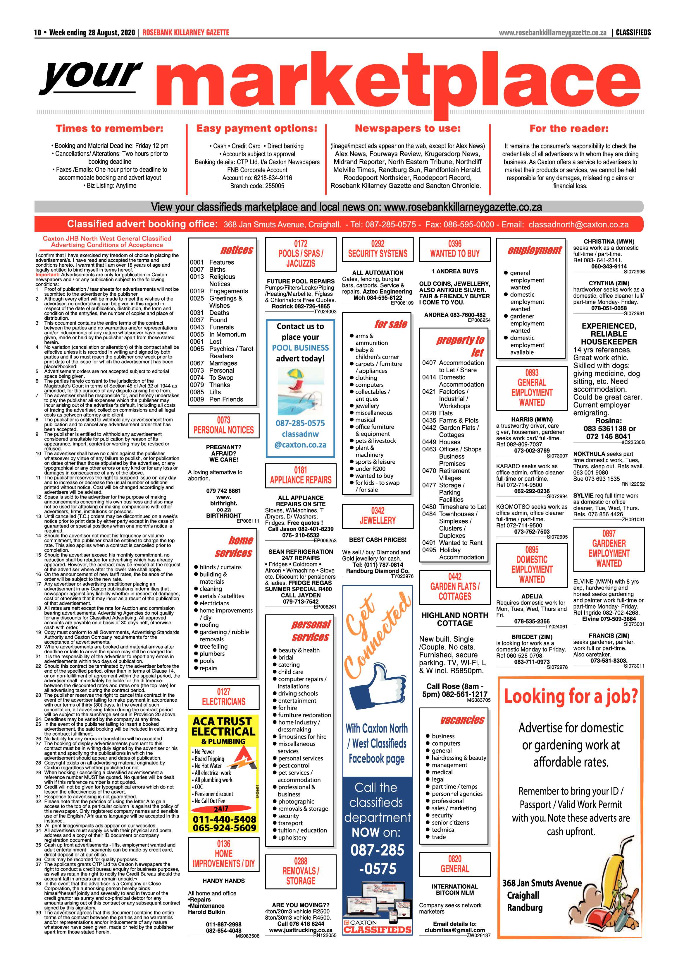 Rosebank Killarney Gazette 28 August 2020 page 10
