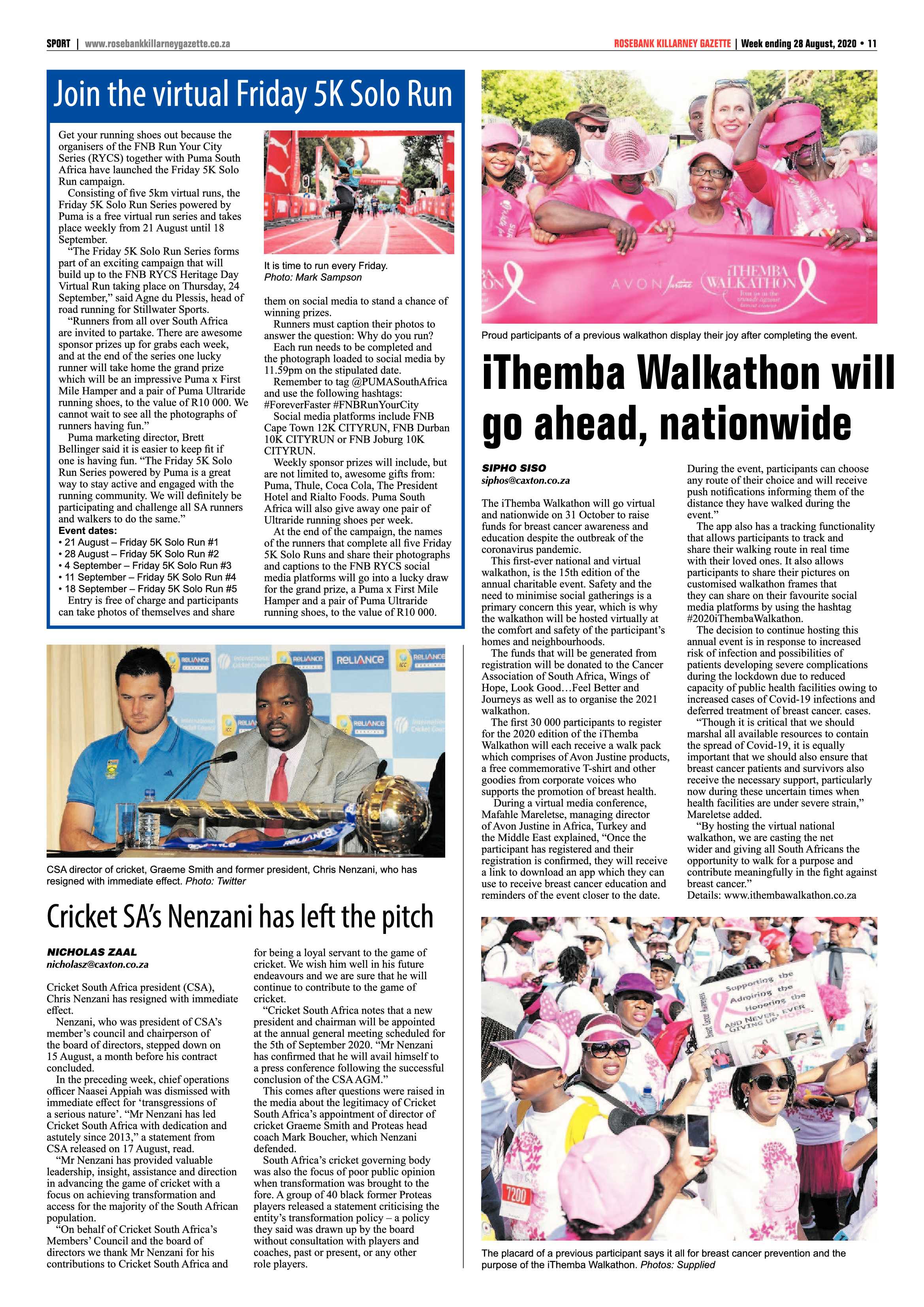 Rosebank Killarney Gazette 28 August 2020 page 11