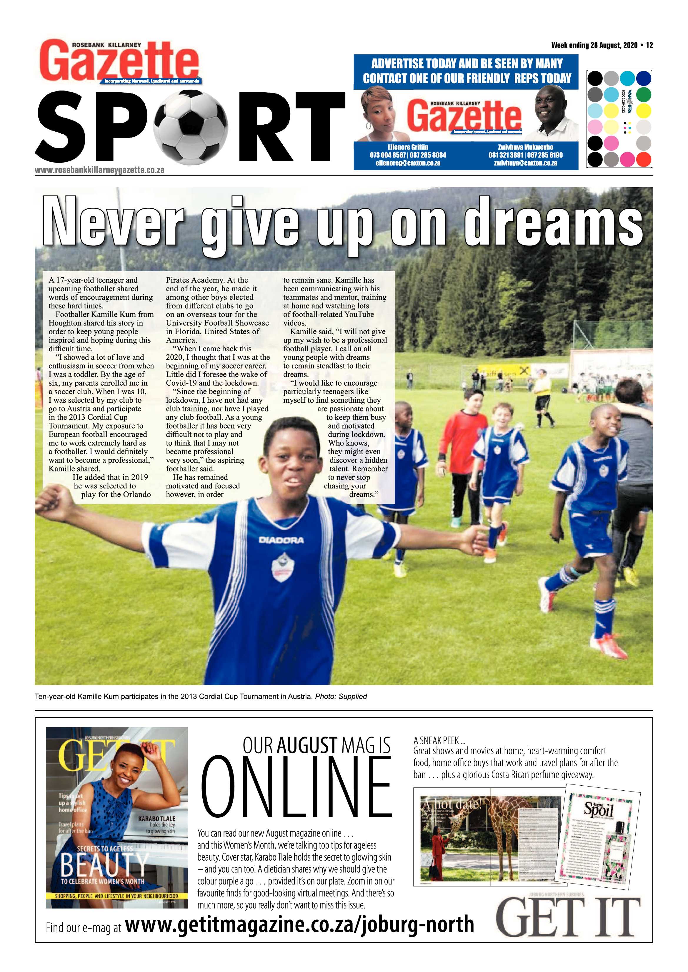Rosebank Killarney Gazette 28 August 2020 page 12
