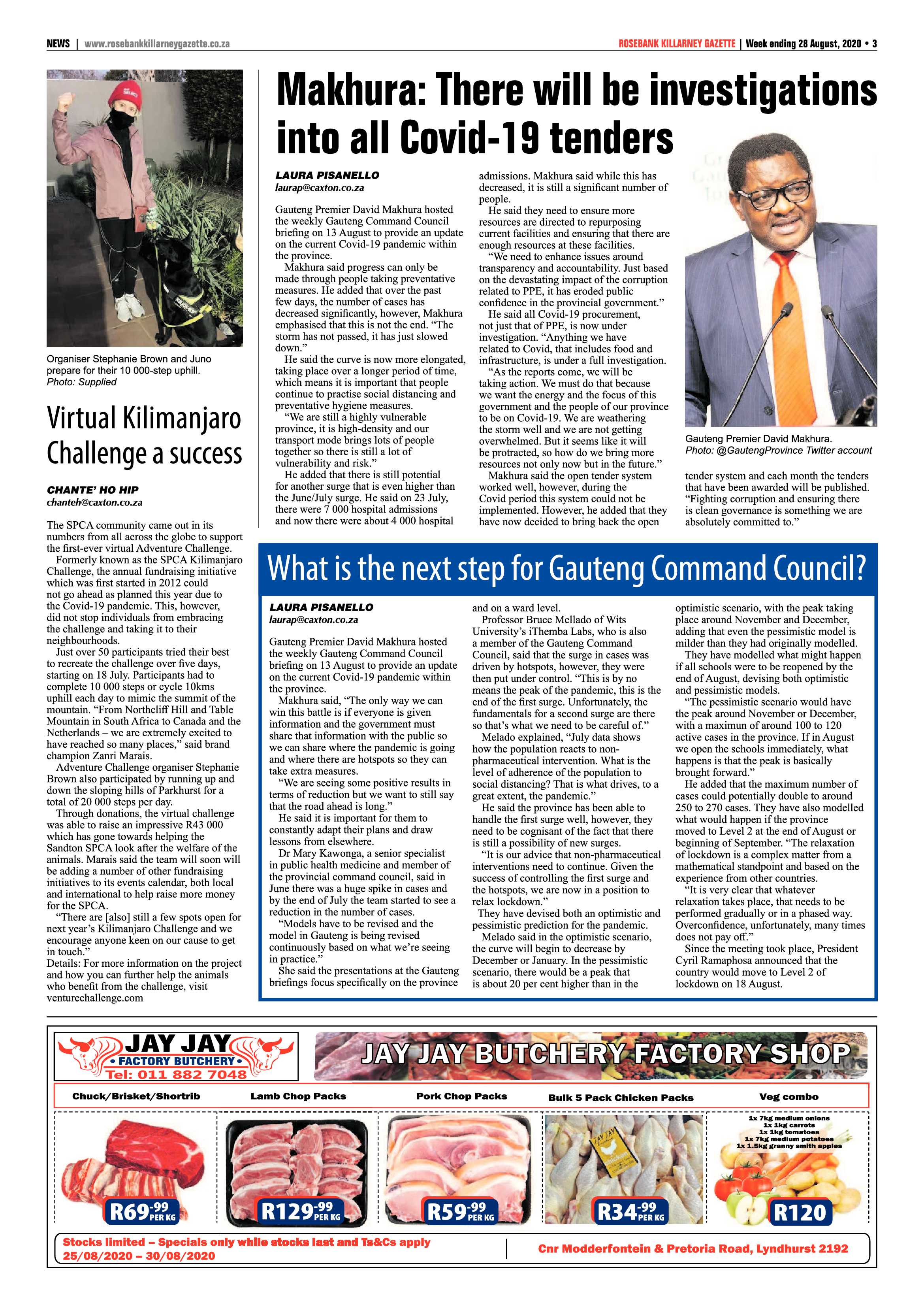 Rosebank Killarney Gazette 28 August 2020 page 3